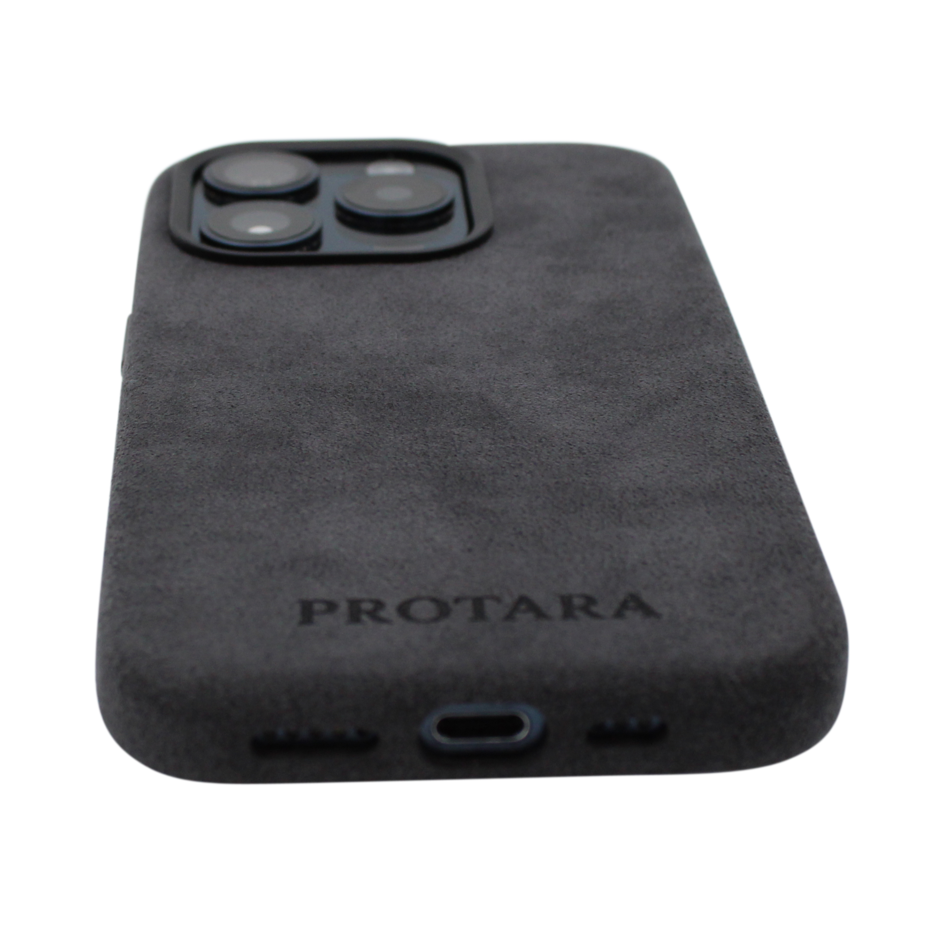 PROTARA Alcantara iPhone 14 Pro deksel - Midnight Jet Black