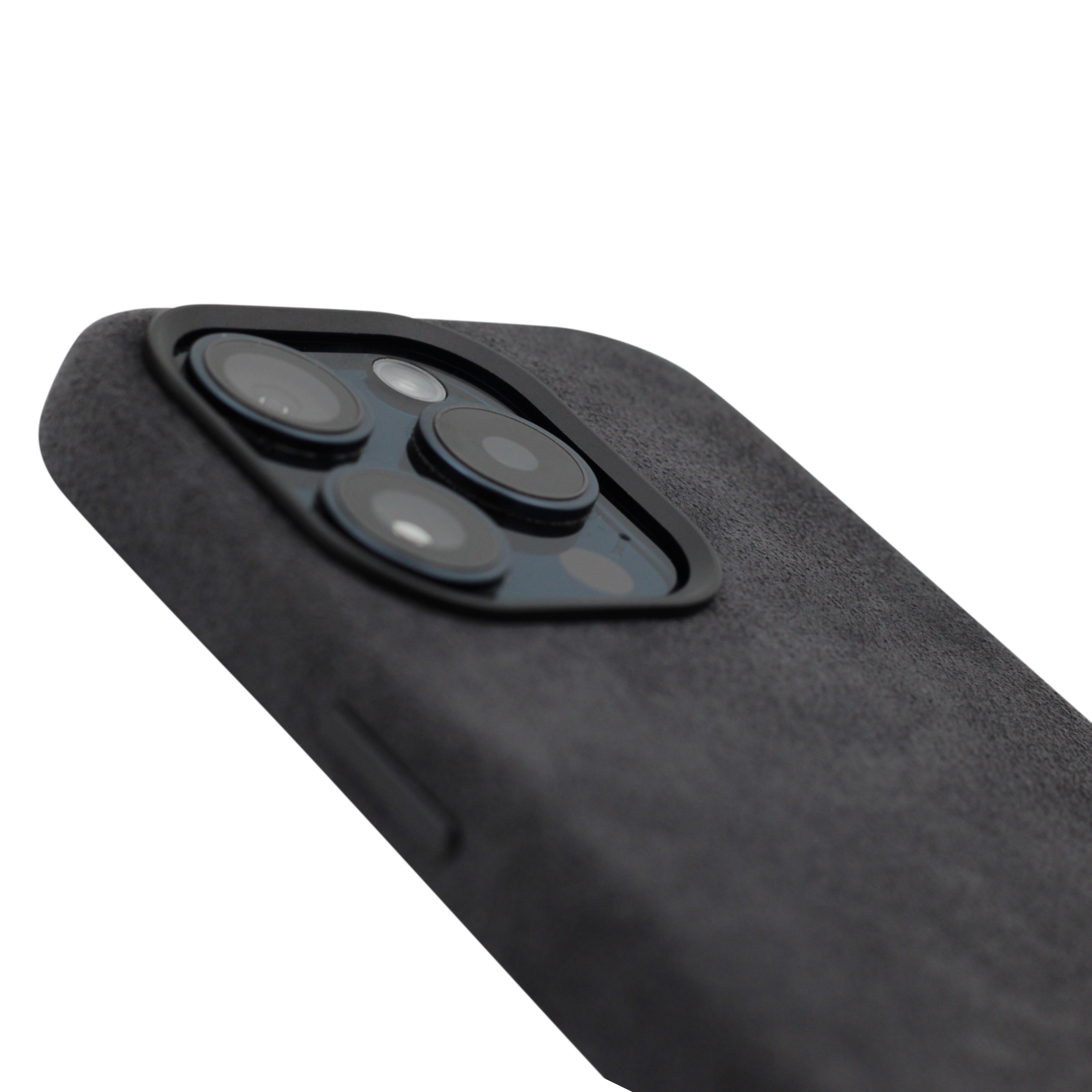 PROTARA Alcantara iPhone 15 Pro deksel - Midnight Jet Black