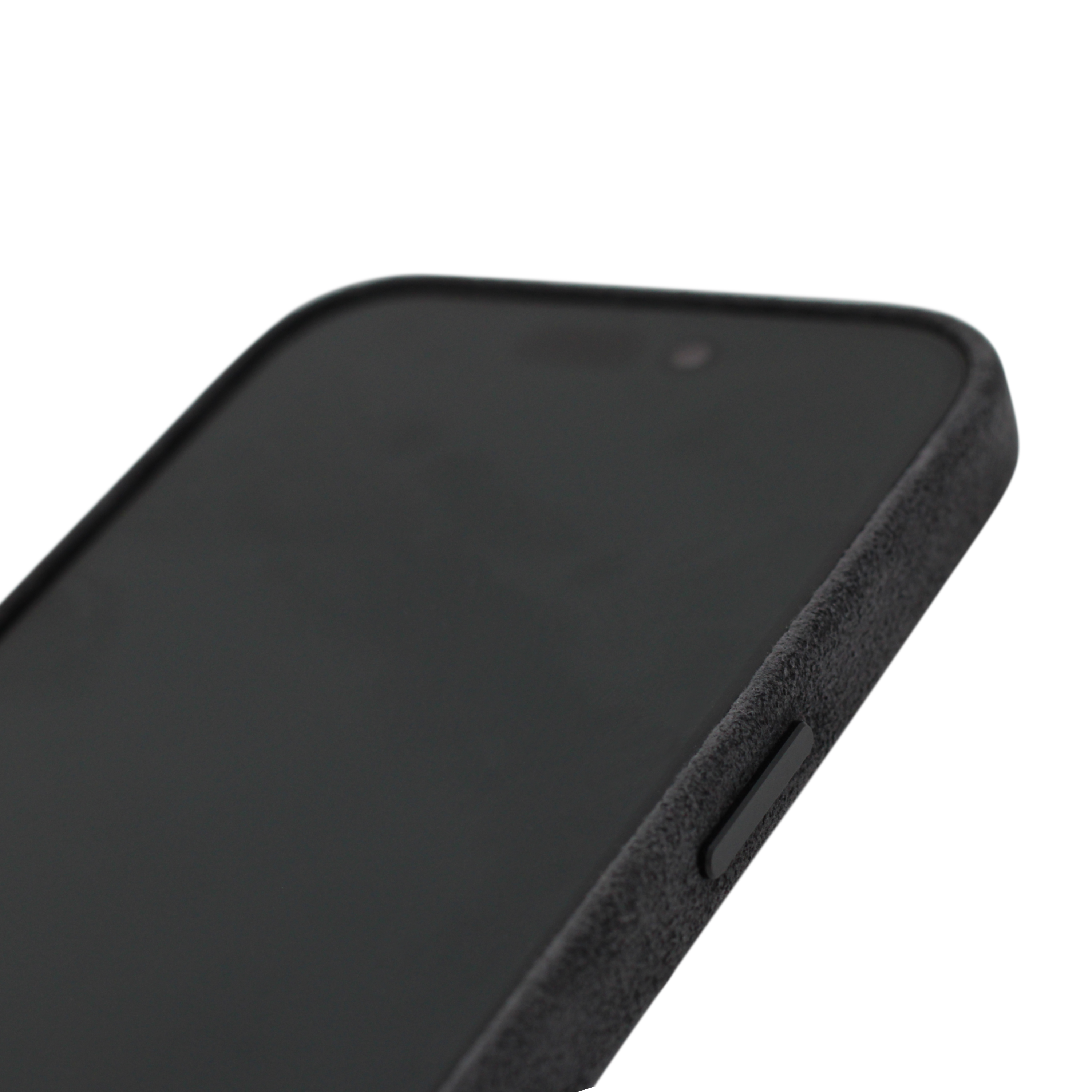 PROTARA Alcantara iPhone 15 Pro deksel - Midnight Jet Black