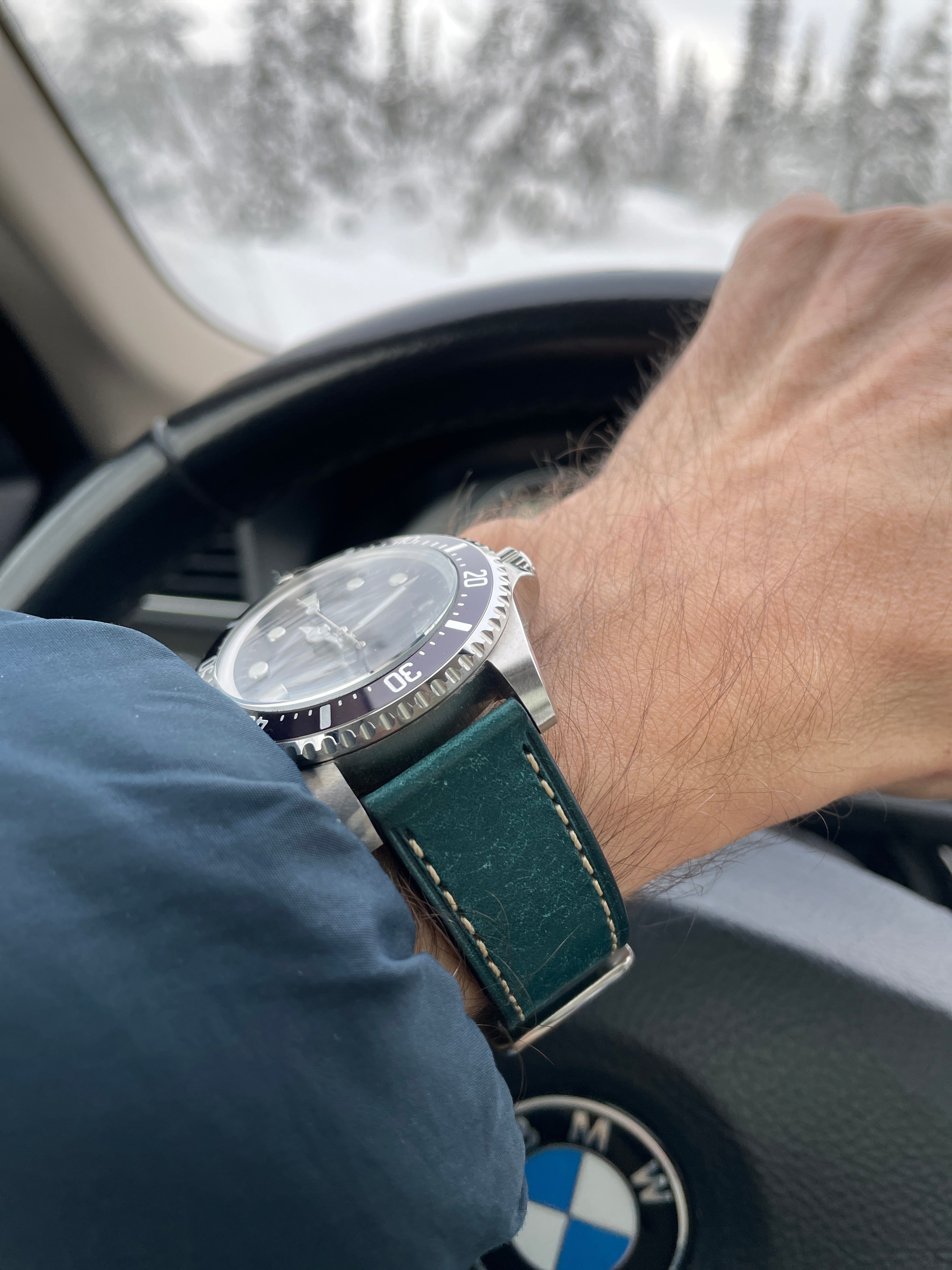 Pueblo marineblå urrem