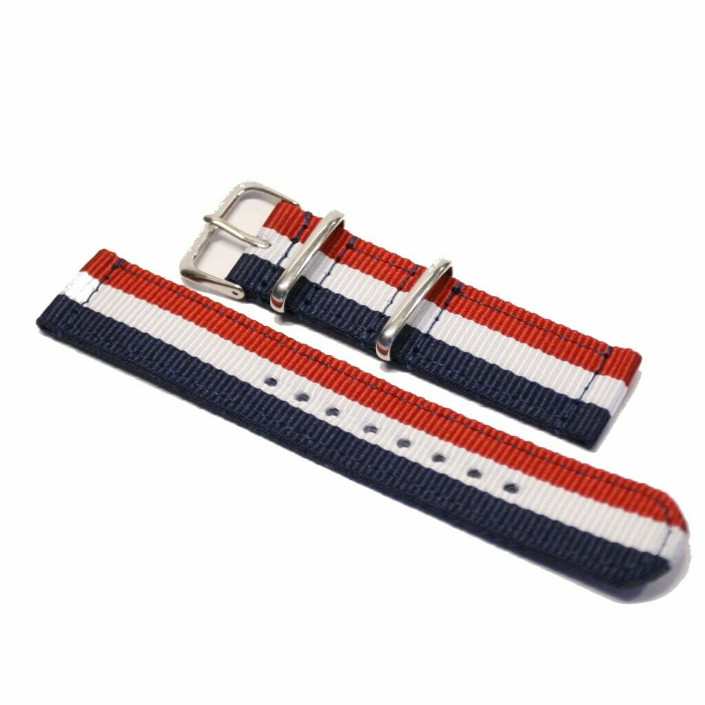 Nylonrem 2-delt Rød/hvid/blå