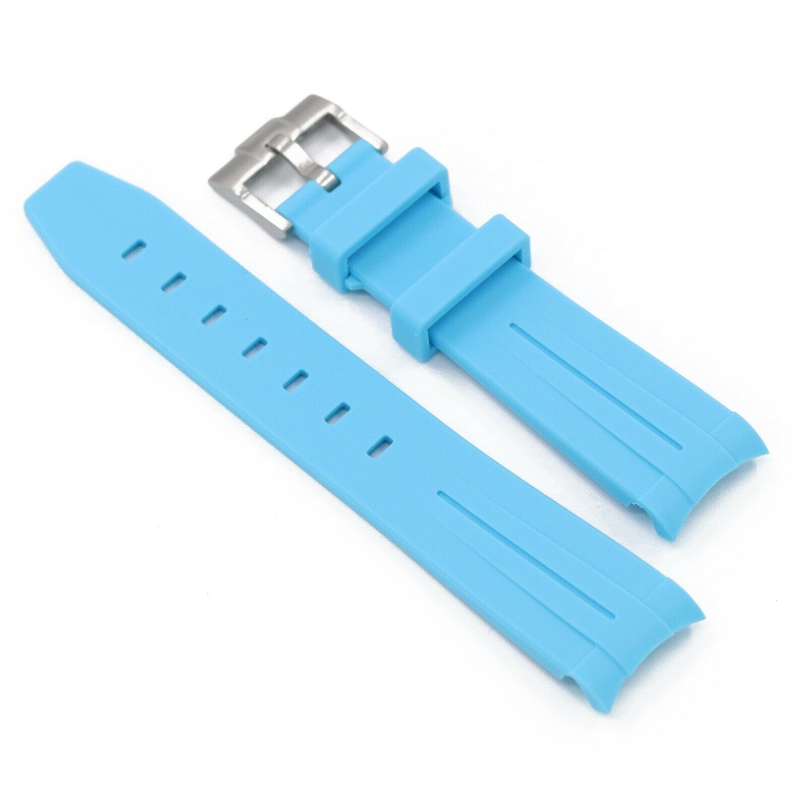 Gummirem buet 20mm blå