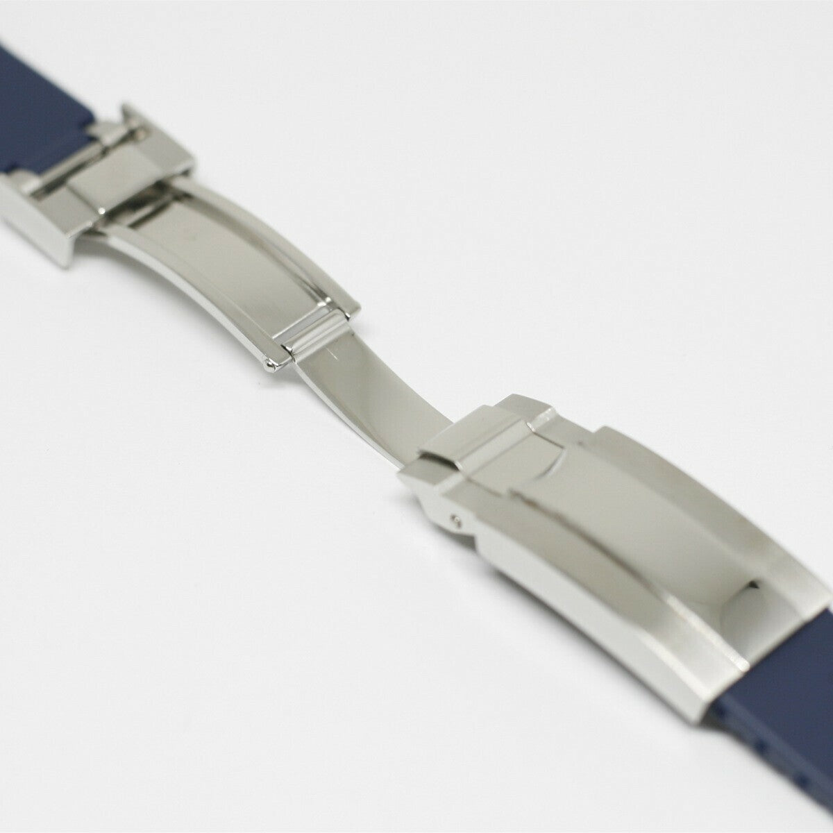 Gummirem Buet 20MM Mørkeblå/stål foldespænde