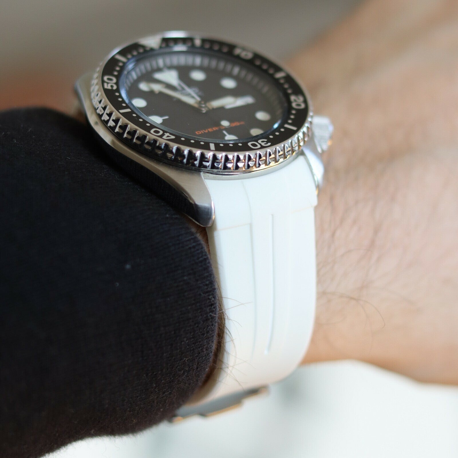 Gummirem Buet 22mm Hvid/hvid