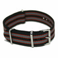 NATO-rem 24 mm sort/rød/grå