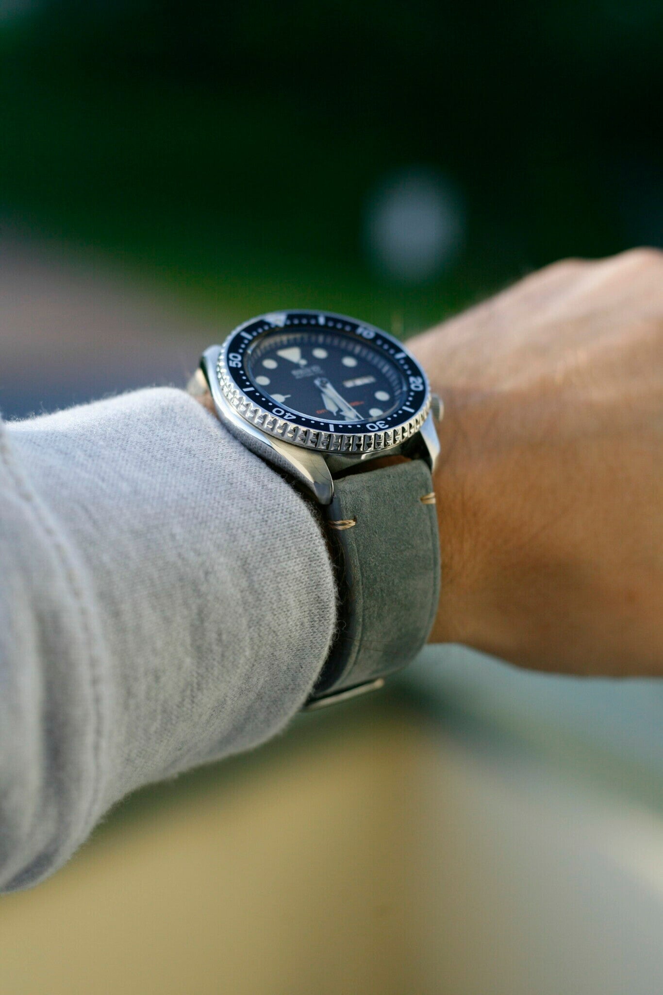 Ruskindsrem 22MM Grå