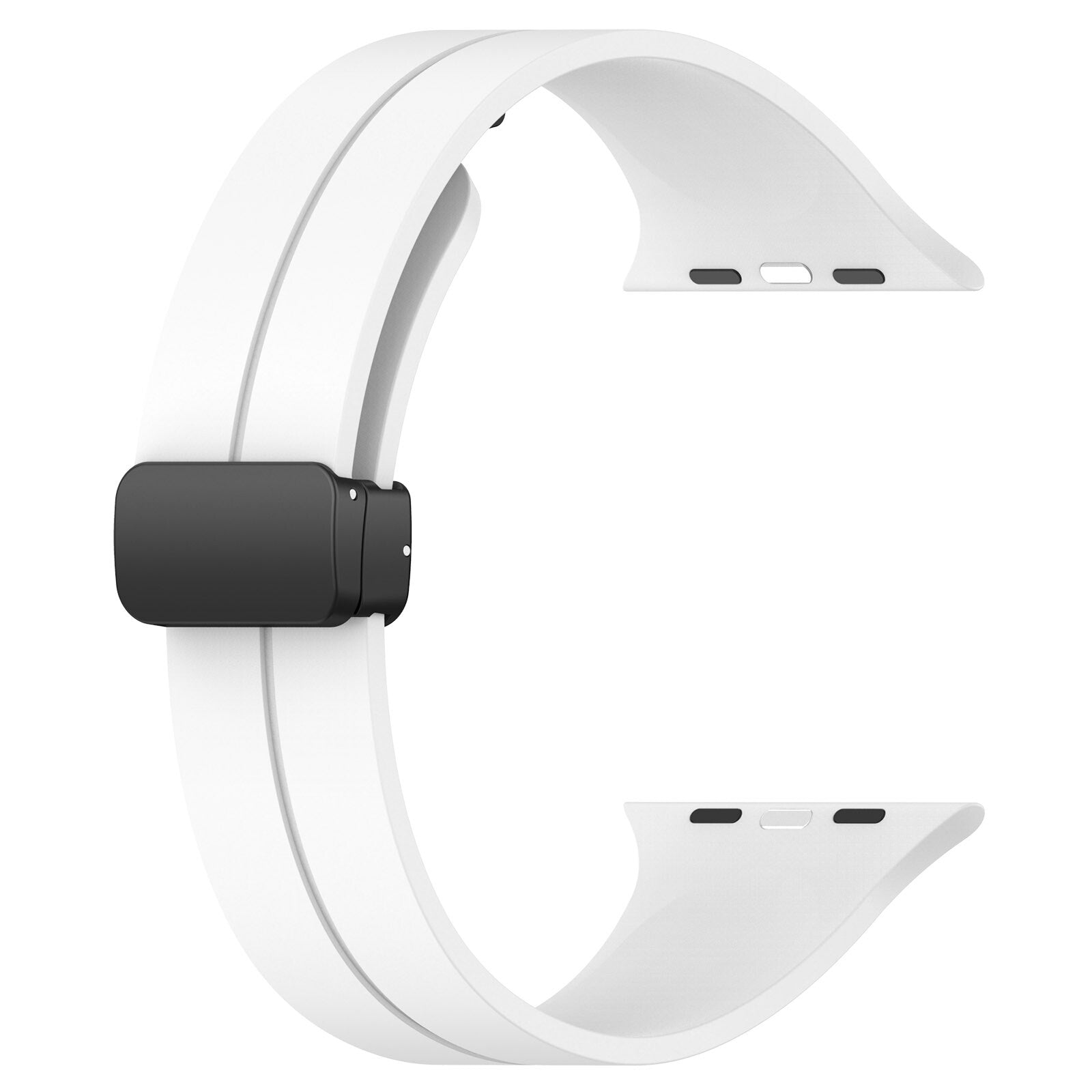 Gummirem til Apple Watch Sort 42/44/49mm Hvid