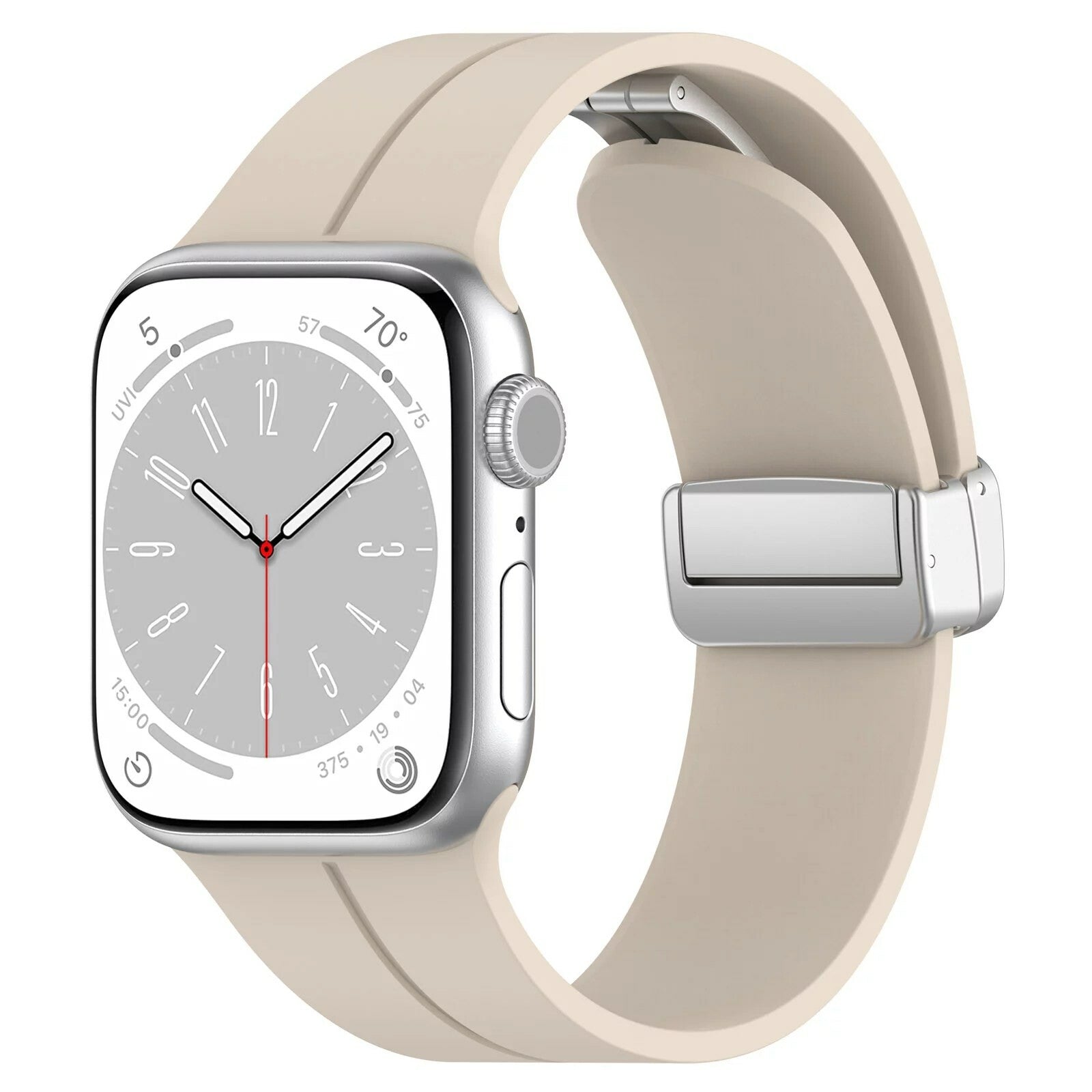 Gummirem til Apple Watch Stål 38/40/41mm Beige