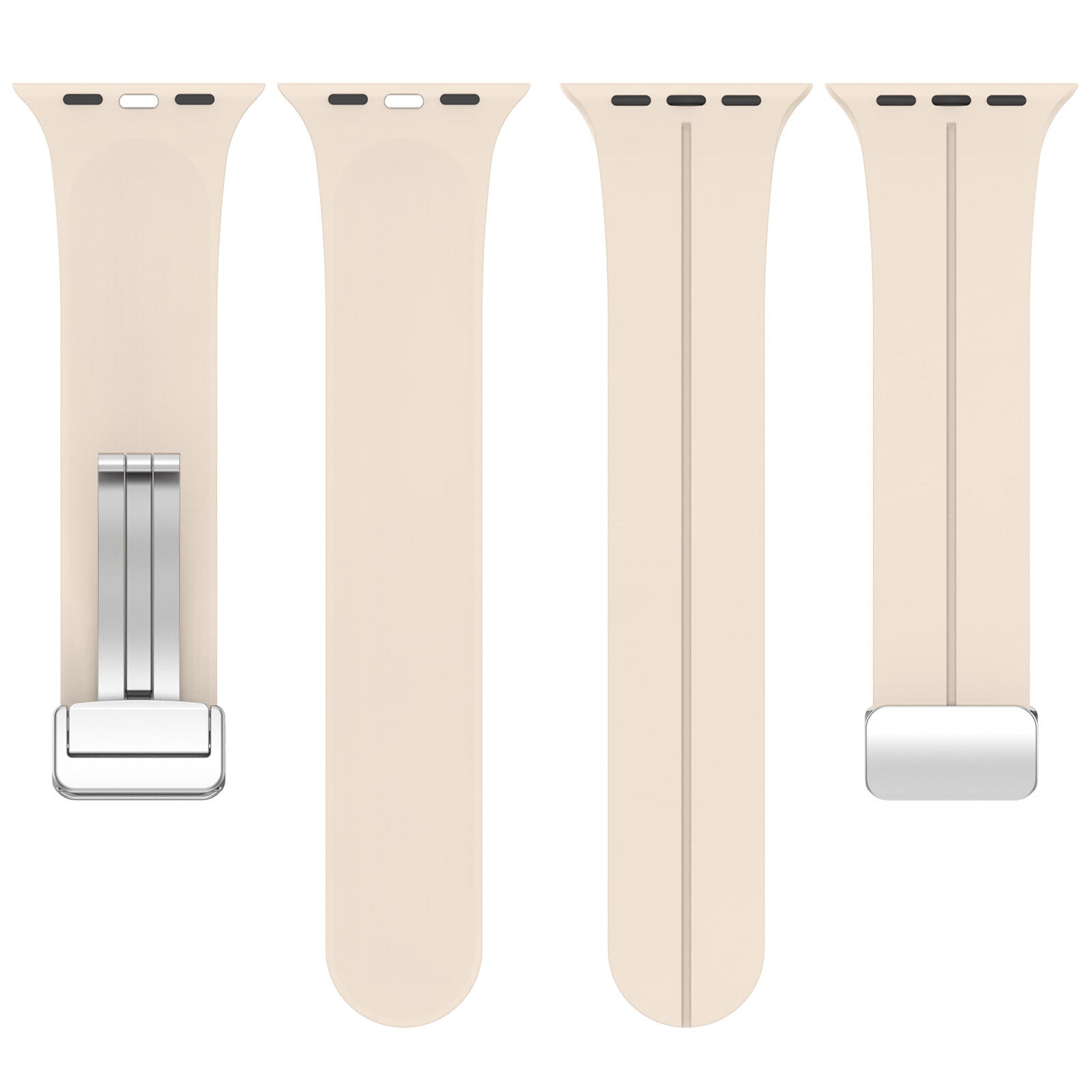 Gummirem til Apple Watch Stål 38/40/41mm Beige