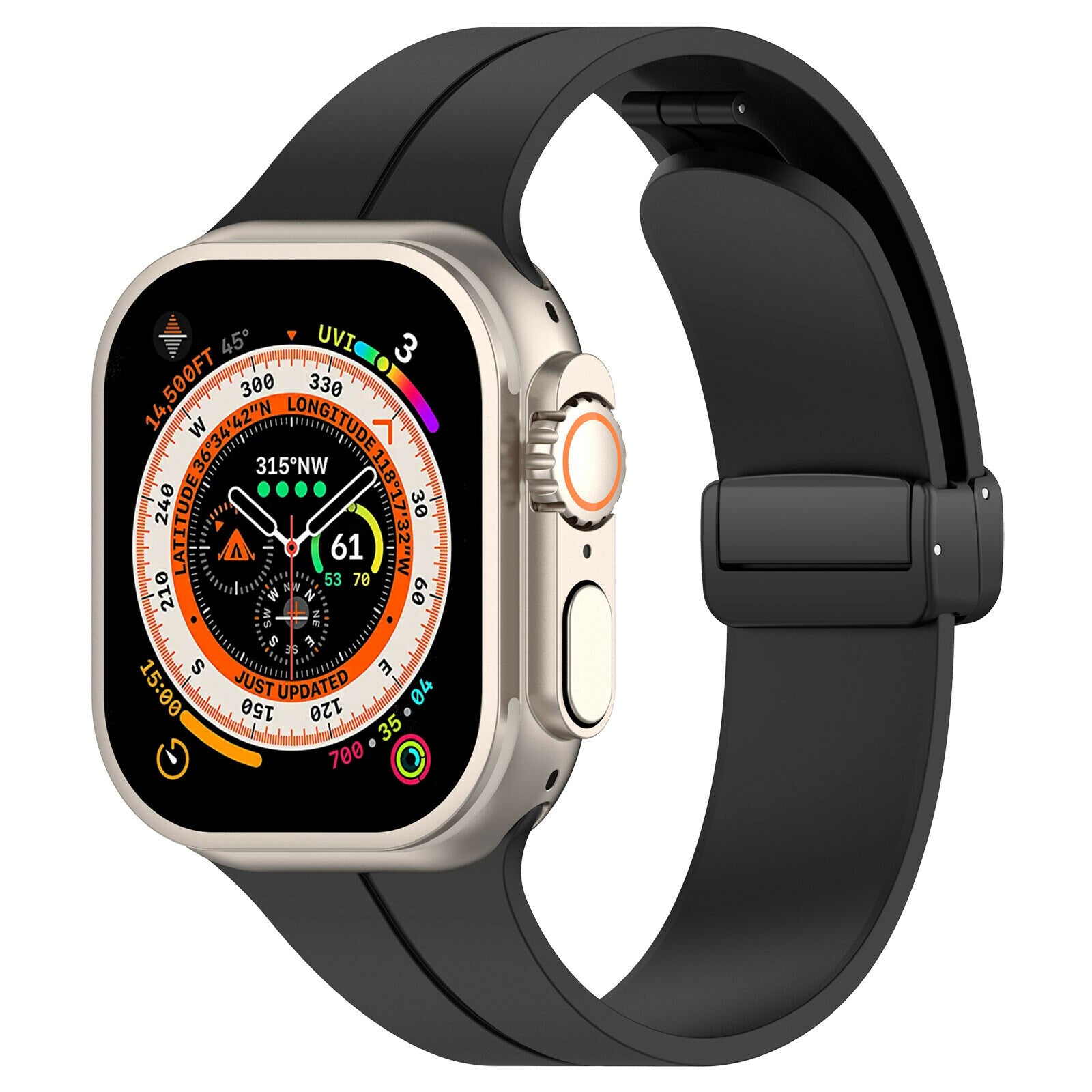 Gummirem til Apple Watch Sort 38/40/41mm Sort