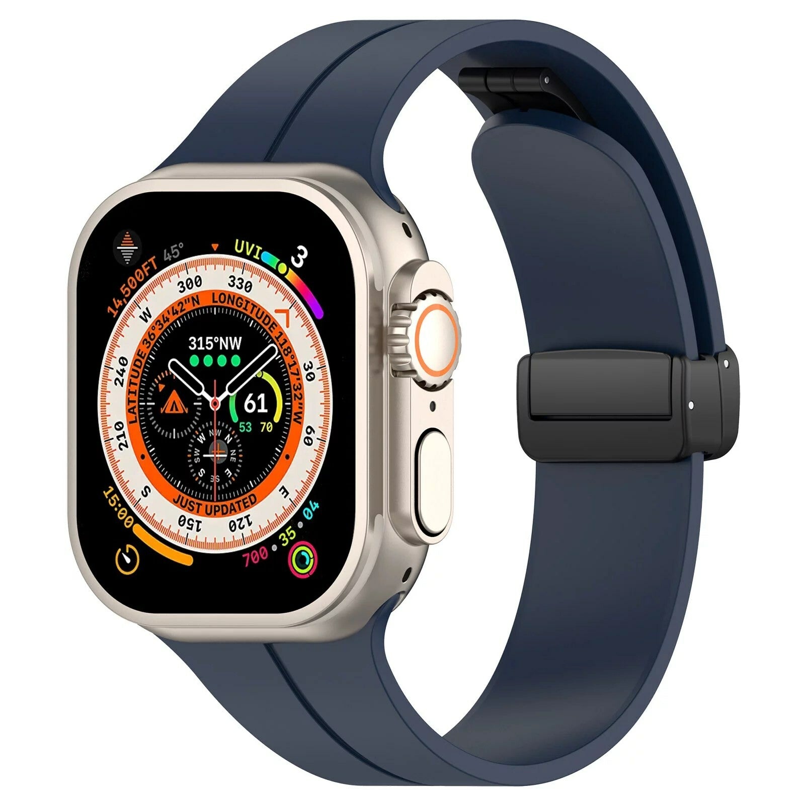 Gummirem til Apple Watch Sort 38/40/41mm Mørkeblå