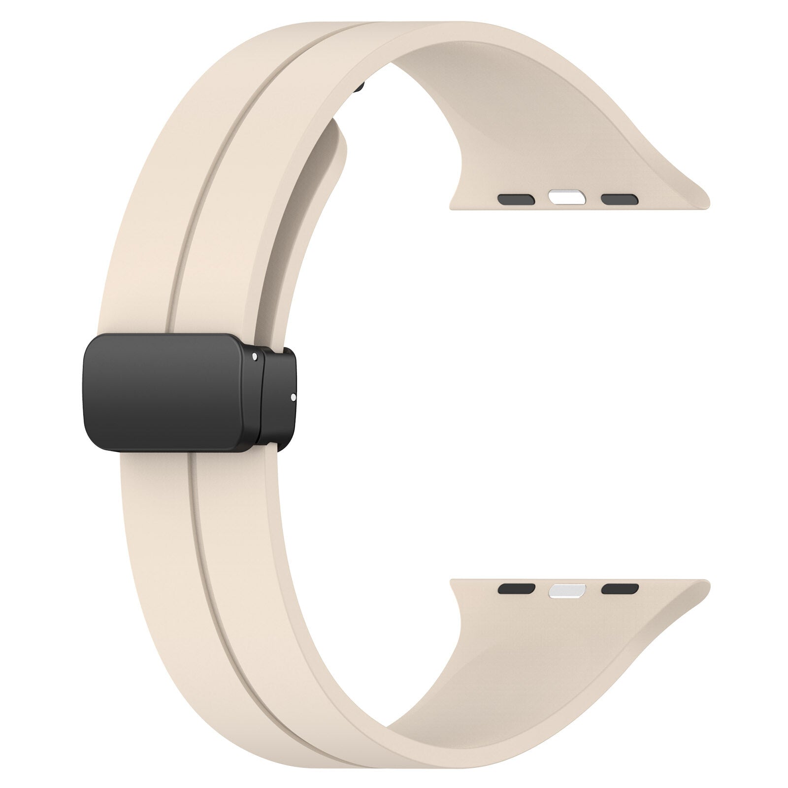 Gummirem til Apple Watch Sort 42/44/49mm Beige