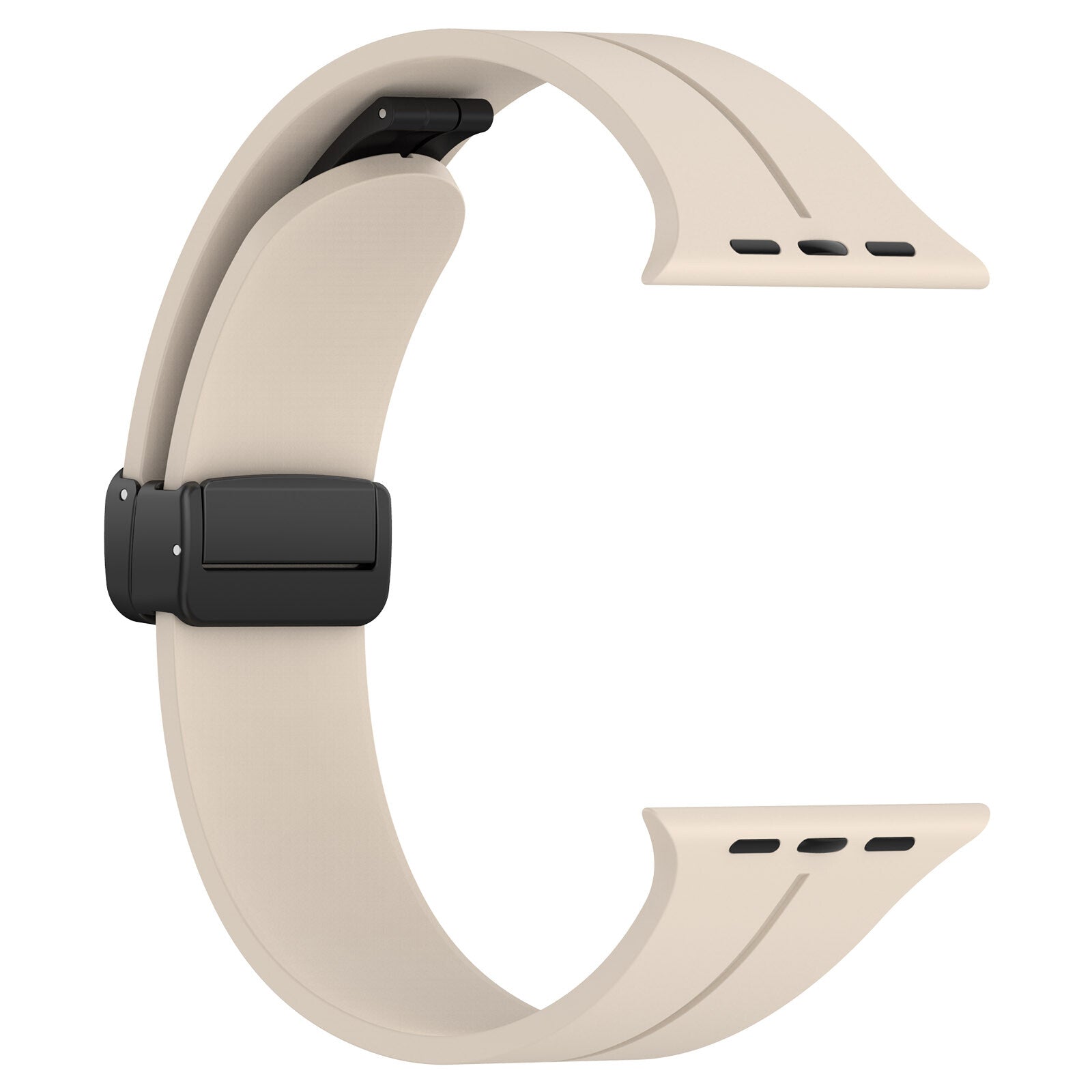 Gummirem til Apple Watch Sort 42/44/49mm Beige