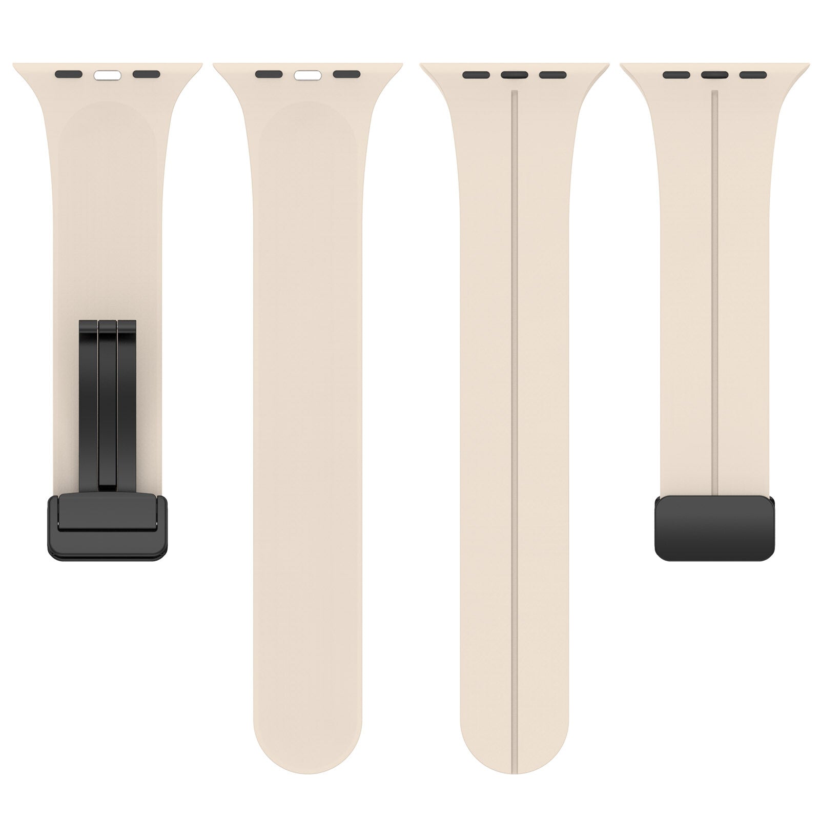 Gummirem til Apple Watch Sort 42/44/49mm Beige