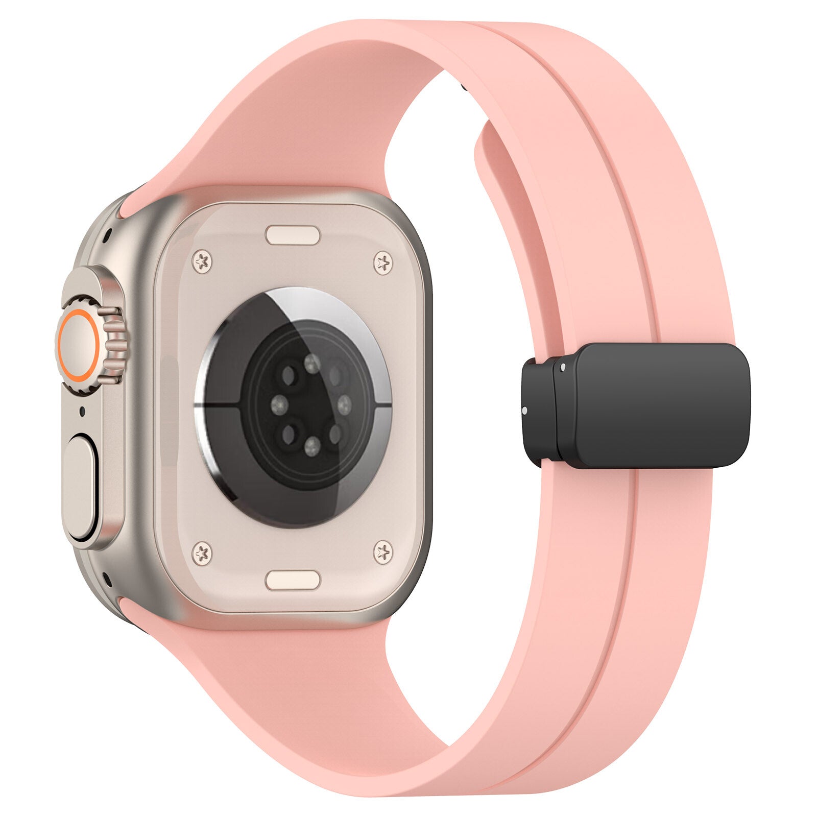 Gummirem til Apple Watch Sort 42/44/49mm Lyserød