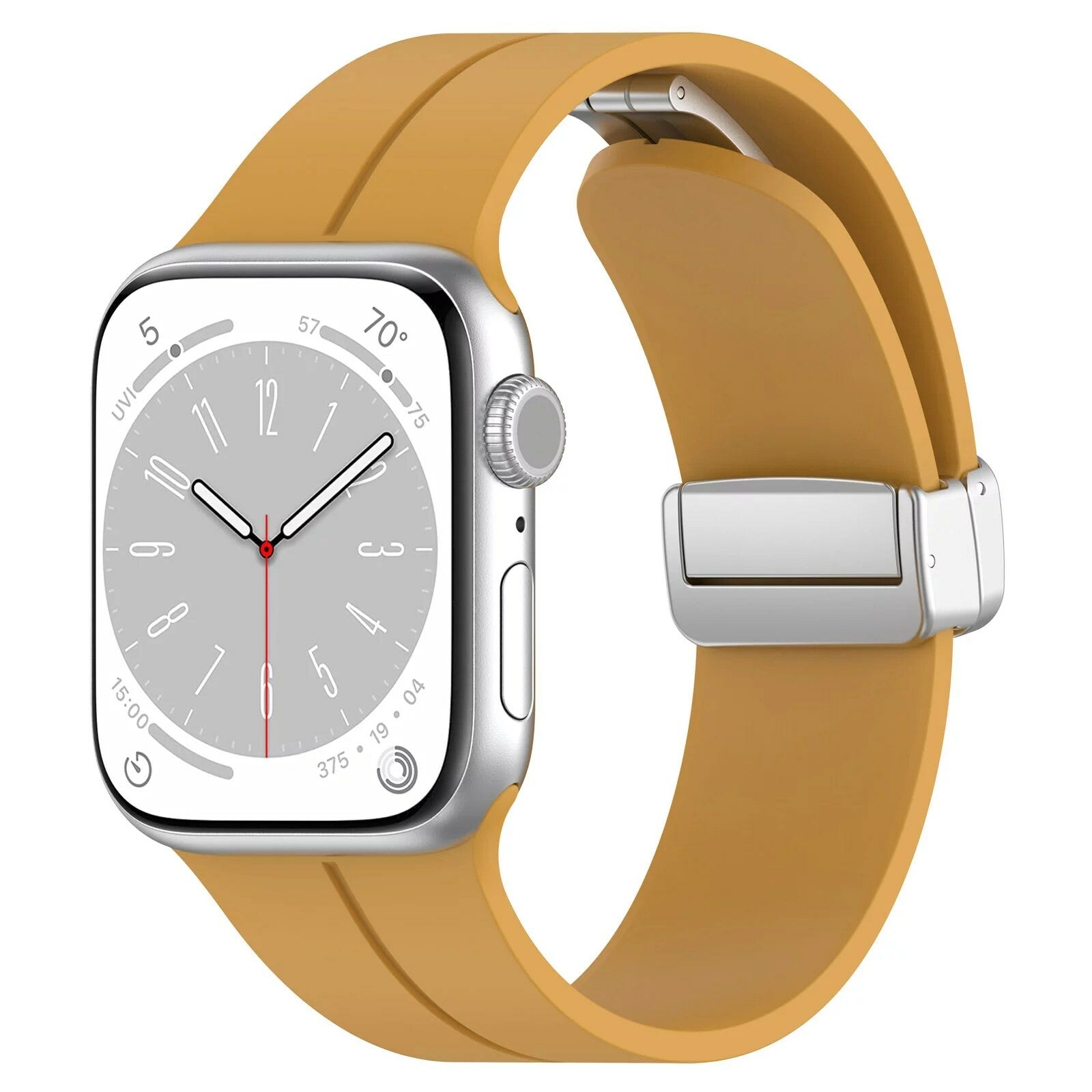 Gummirem til Apple Watch Steel 42/44/49mm Mørkegul