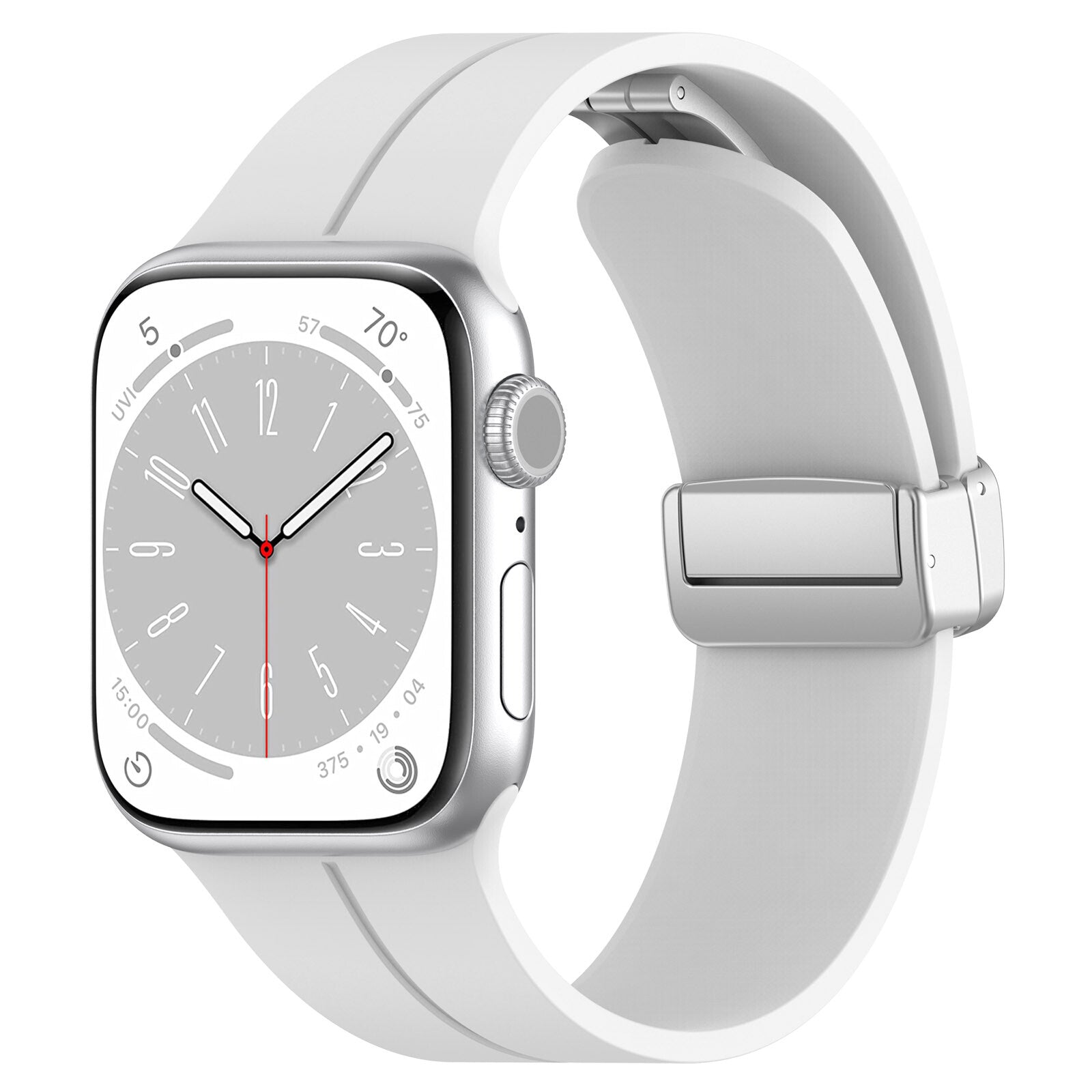 Gummirem til Apple Watch Steel 42/44/49mm Hvid
