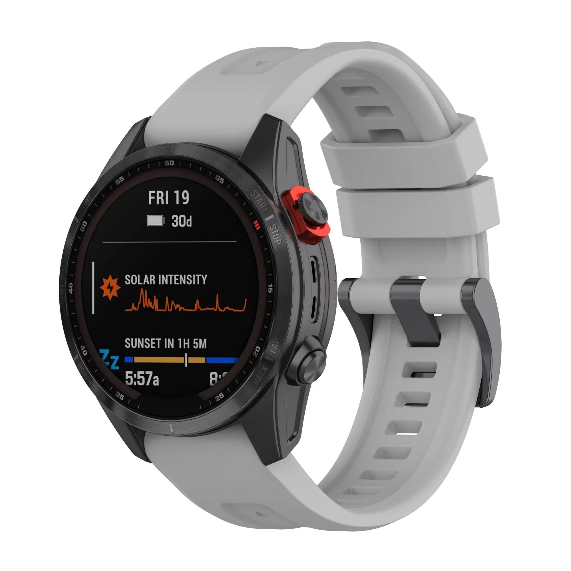 Garmin 26mm Quickfit Urrem Gummi Grå