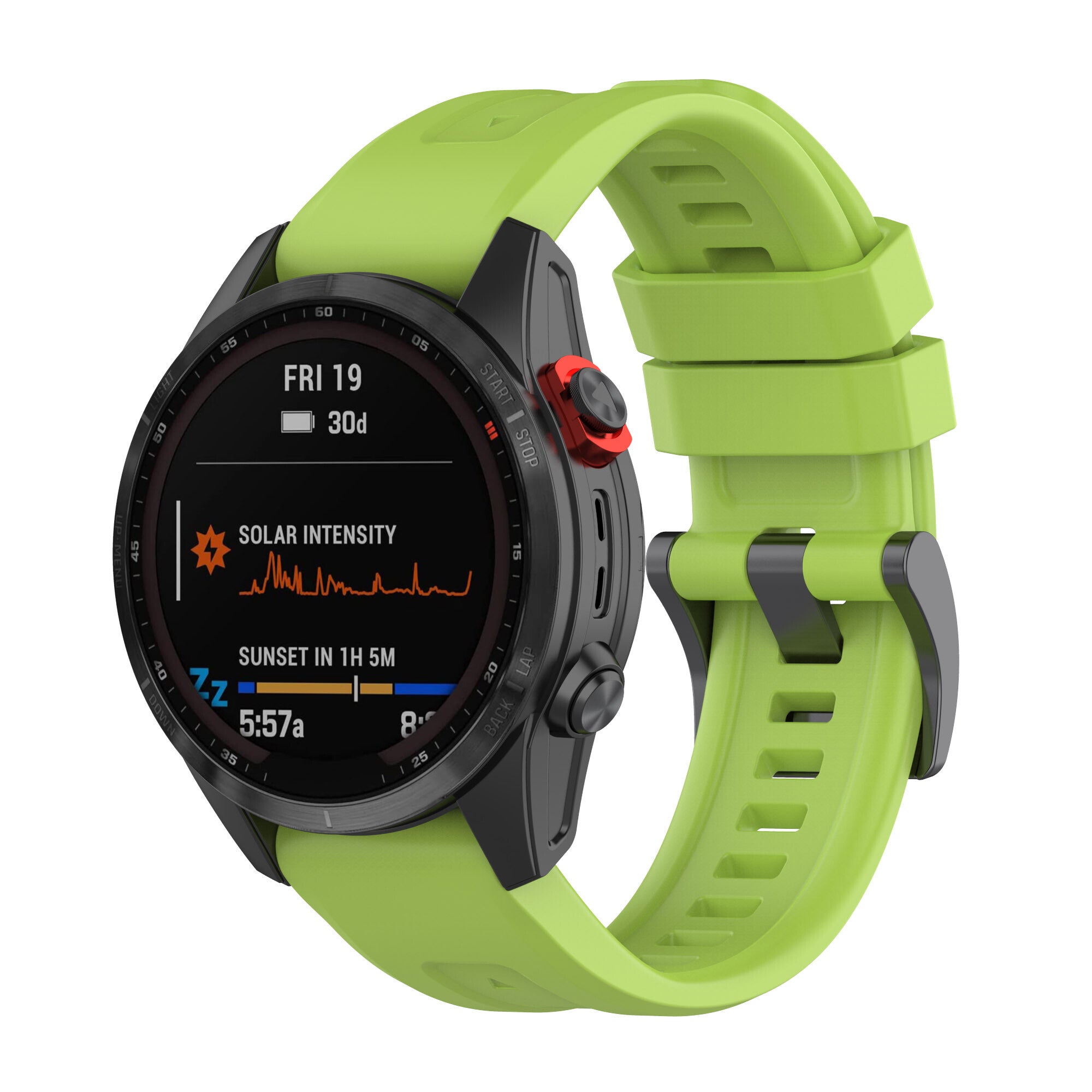 Garmin Quickfit 26mm Urrem Gummi Lysegrøn 