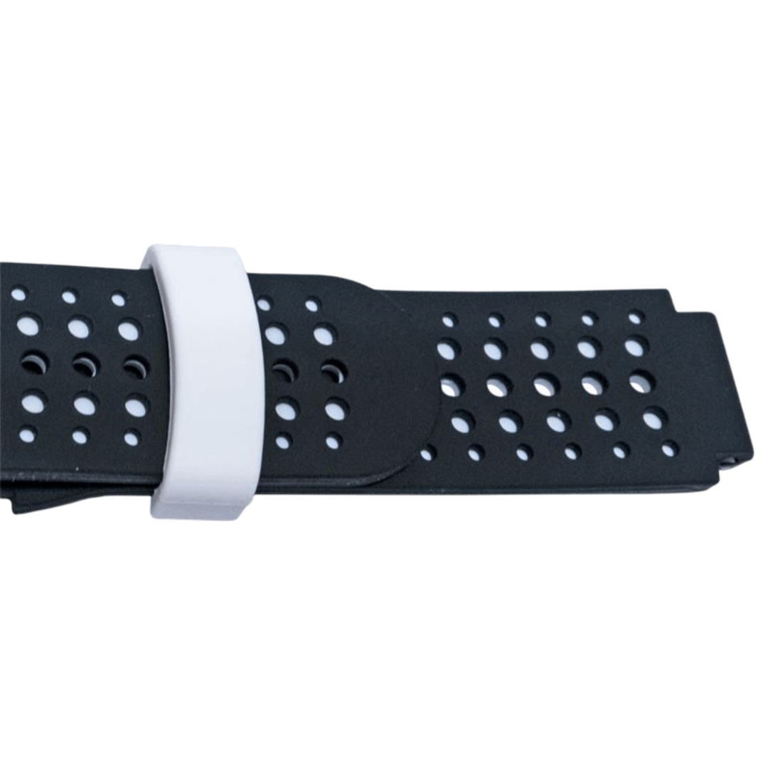 16 mm silikonerem til Garmin Forerunner 220/235 i sort med hvide detaljer
