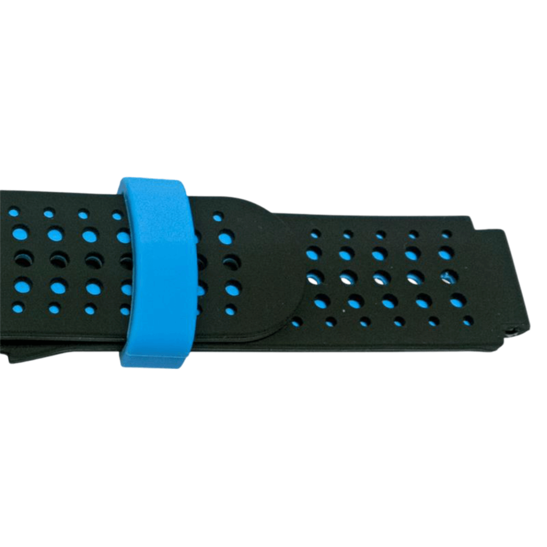 16 mm silikonerem til Garmin Forerunner 220/235 i sort med blå detaljer