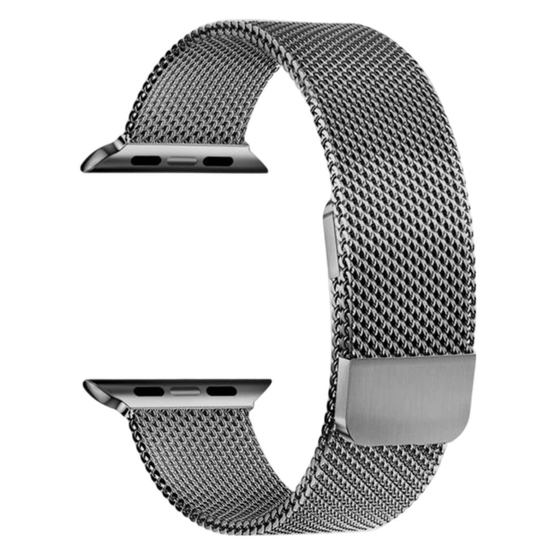 Milanese 2-delt urrem i sort til Apple Watch