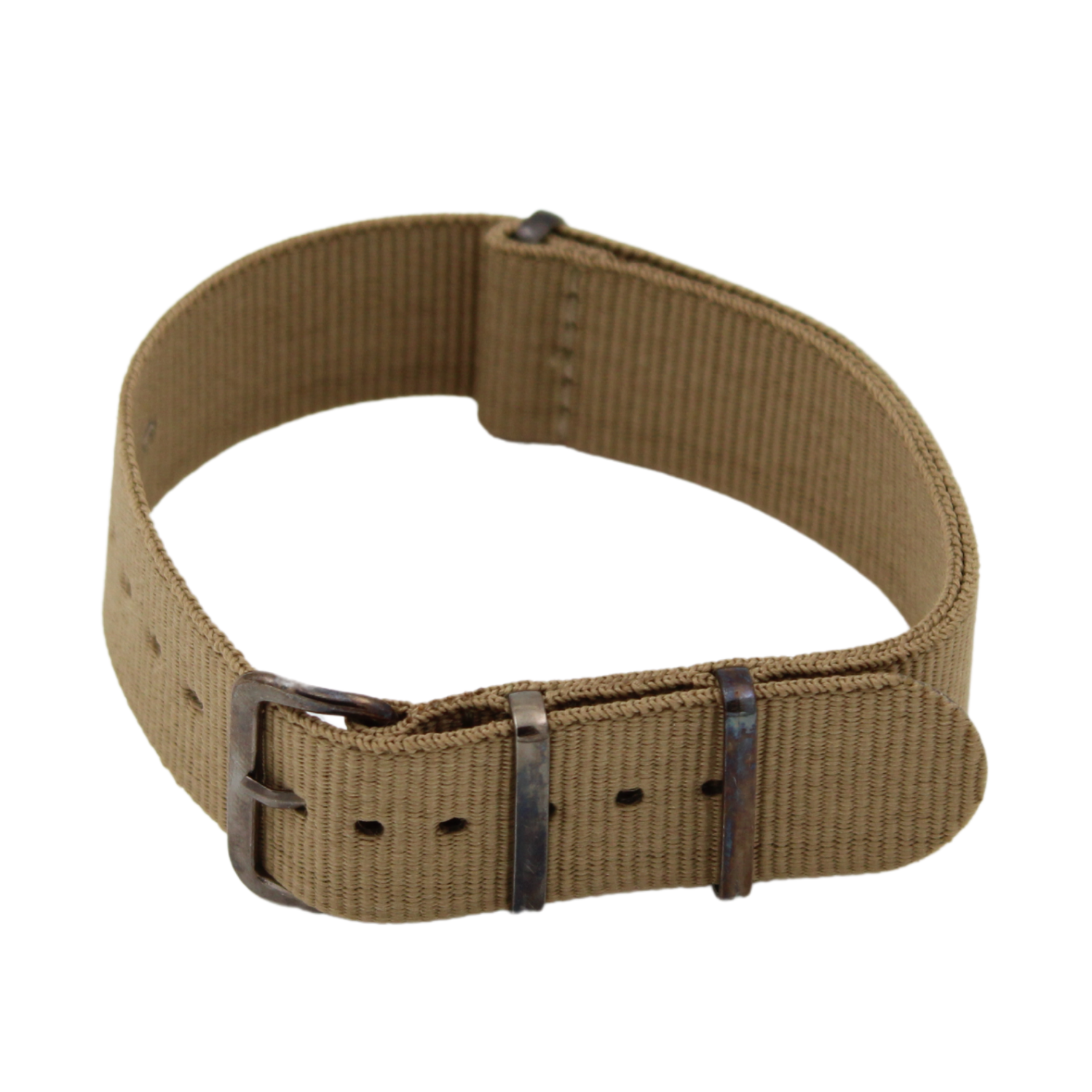 Khaki NATO-rem med spænde i pistolmetal