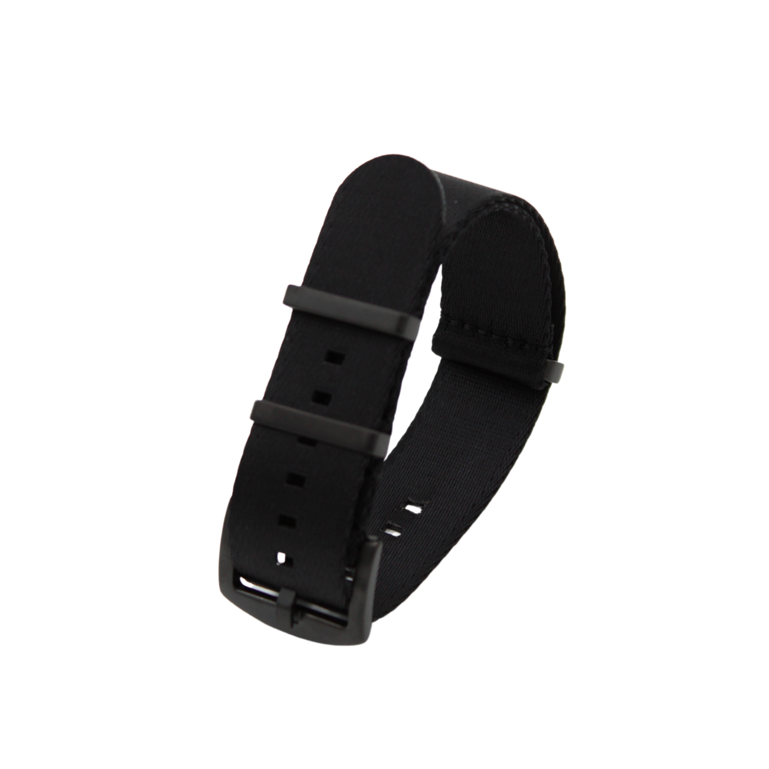 Sort sikkerhedssele Nato-rem med PVD-spænde