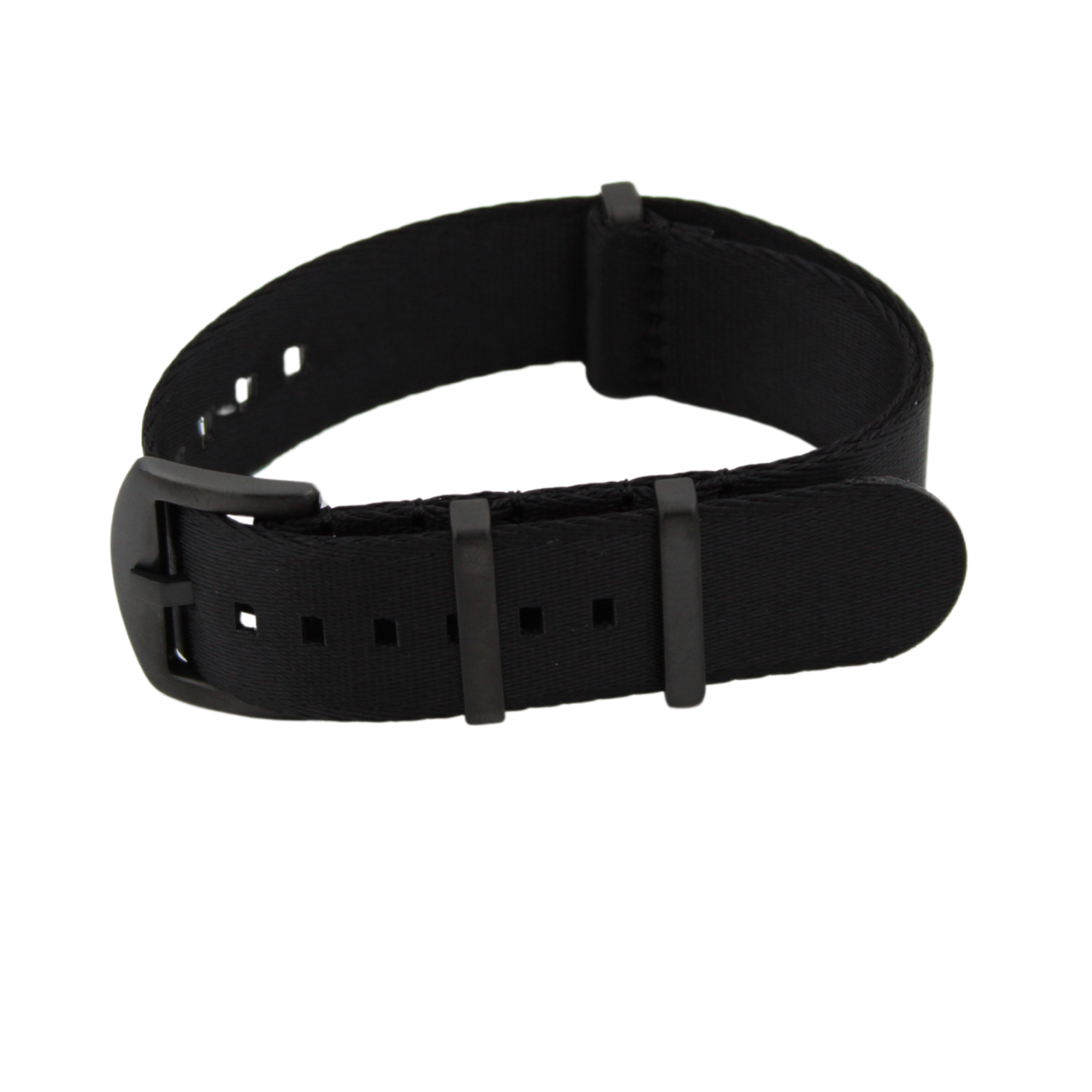 Sort sikkerhedssele Nato-rem med PVD-spænde