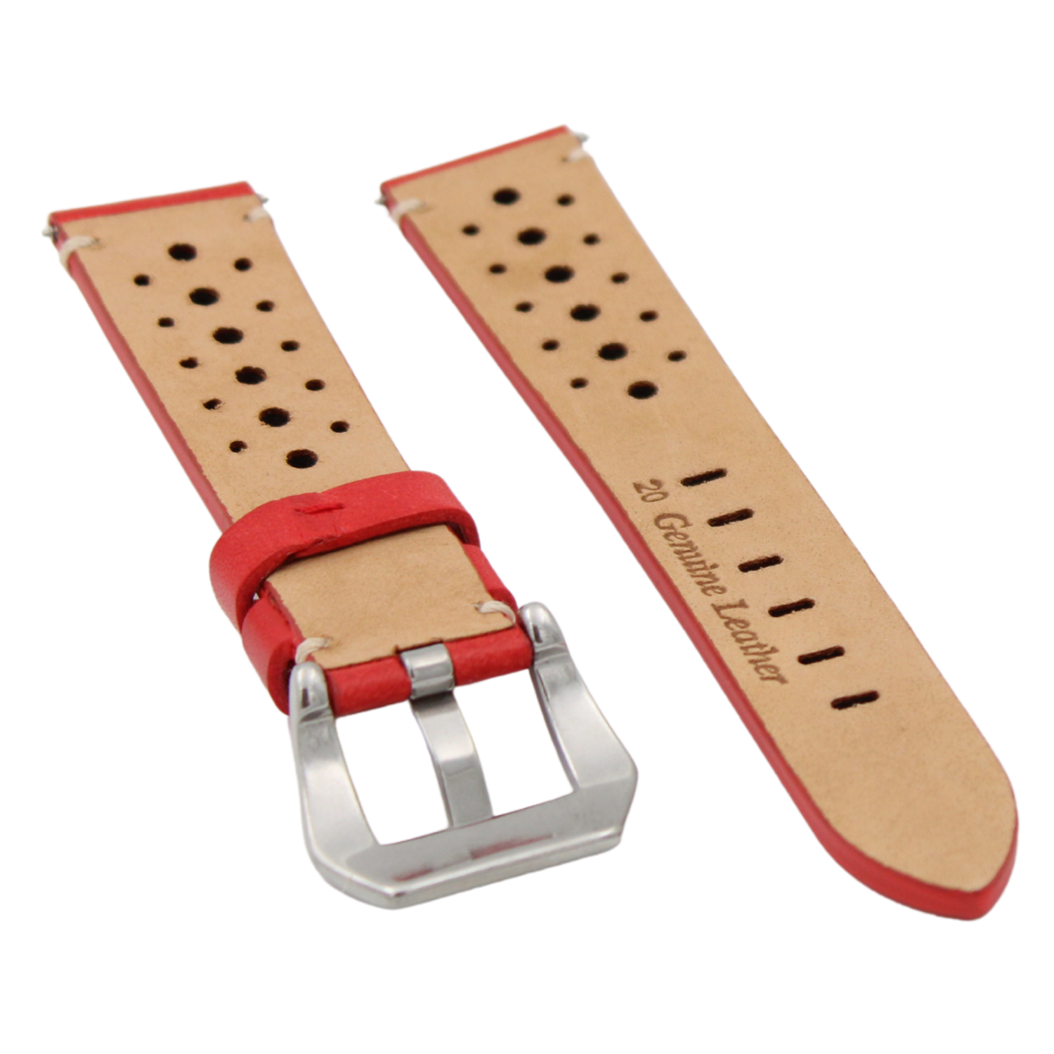 Seattle rød læderrem