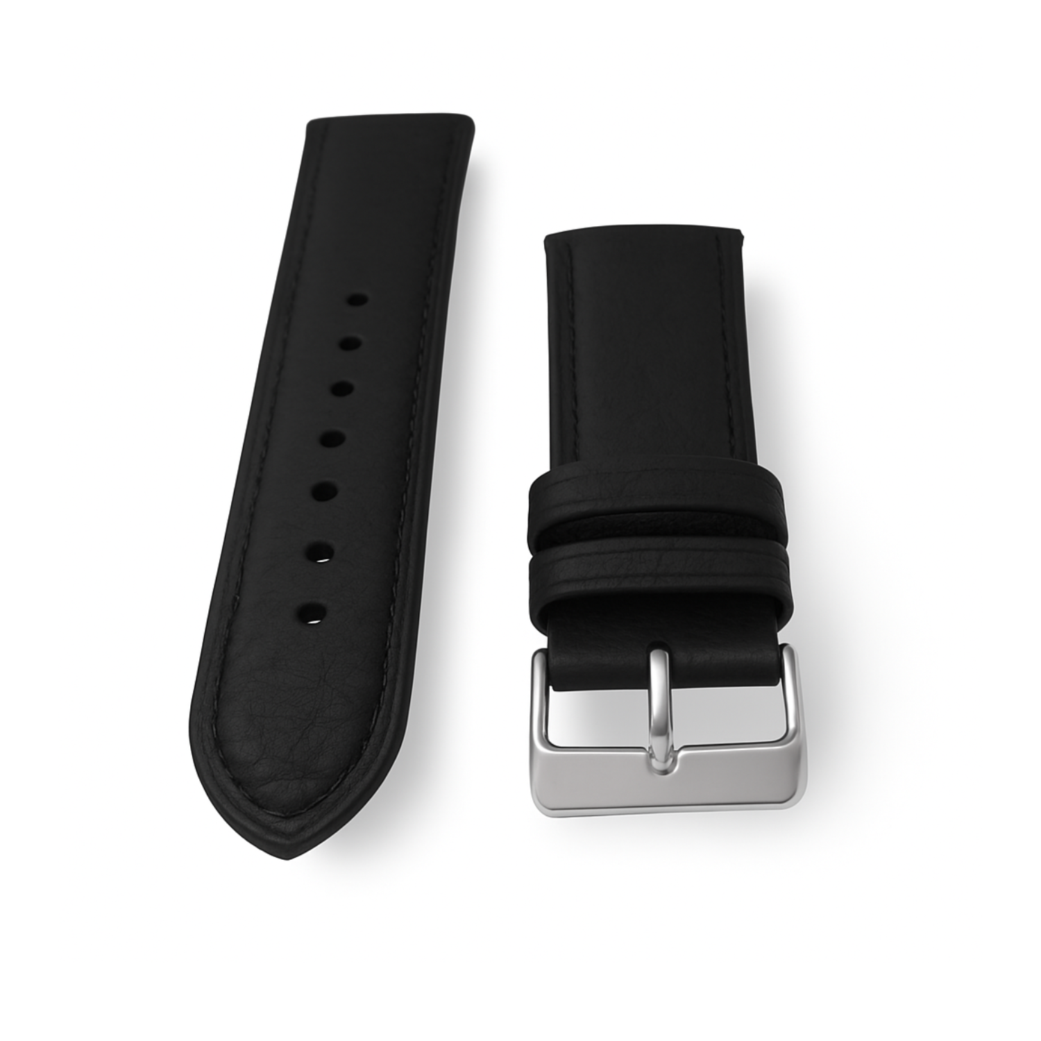 Sicilia klassisk sort læderrem