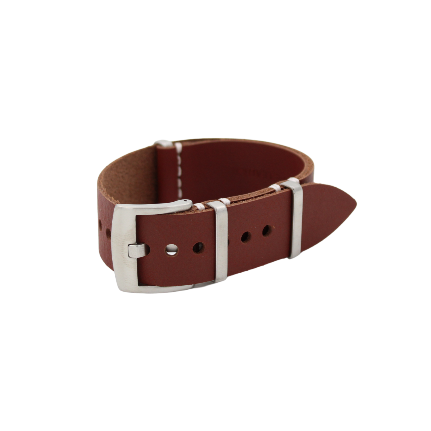 NATO-rem i mørkebrunt læder