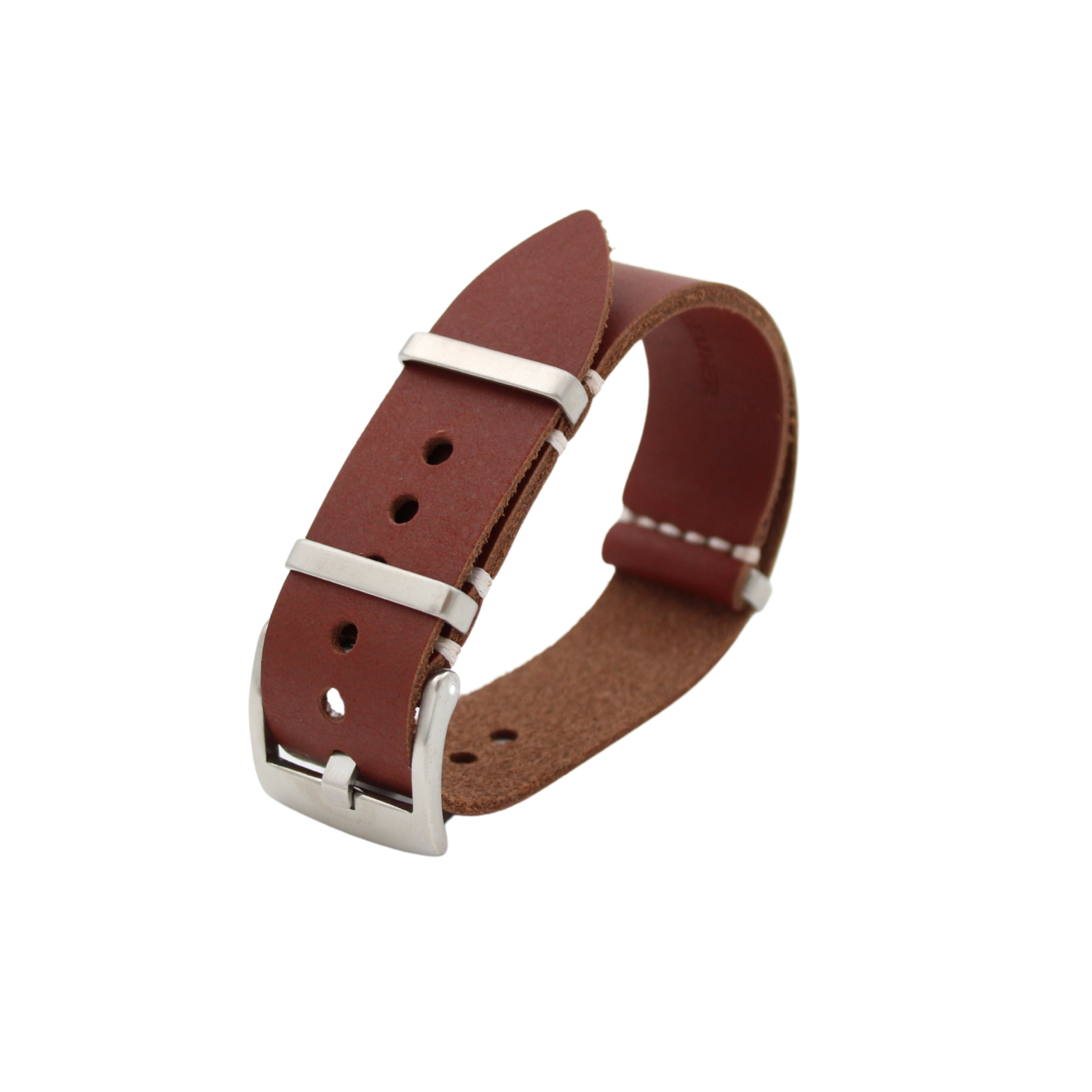 NATO-rem i mørkebrunt læder