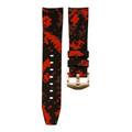 Horus 21mm buet gummirem - Rød digi-camouflage med guldspænde