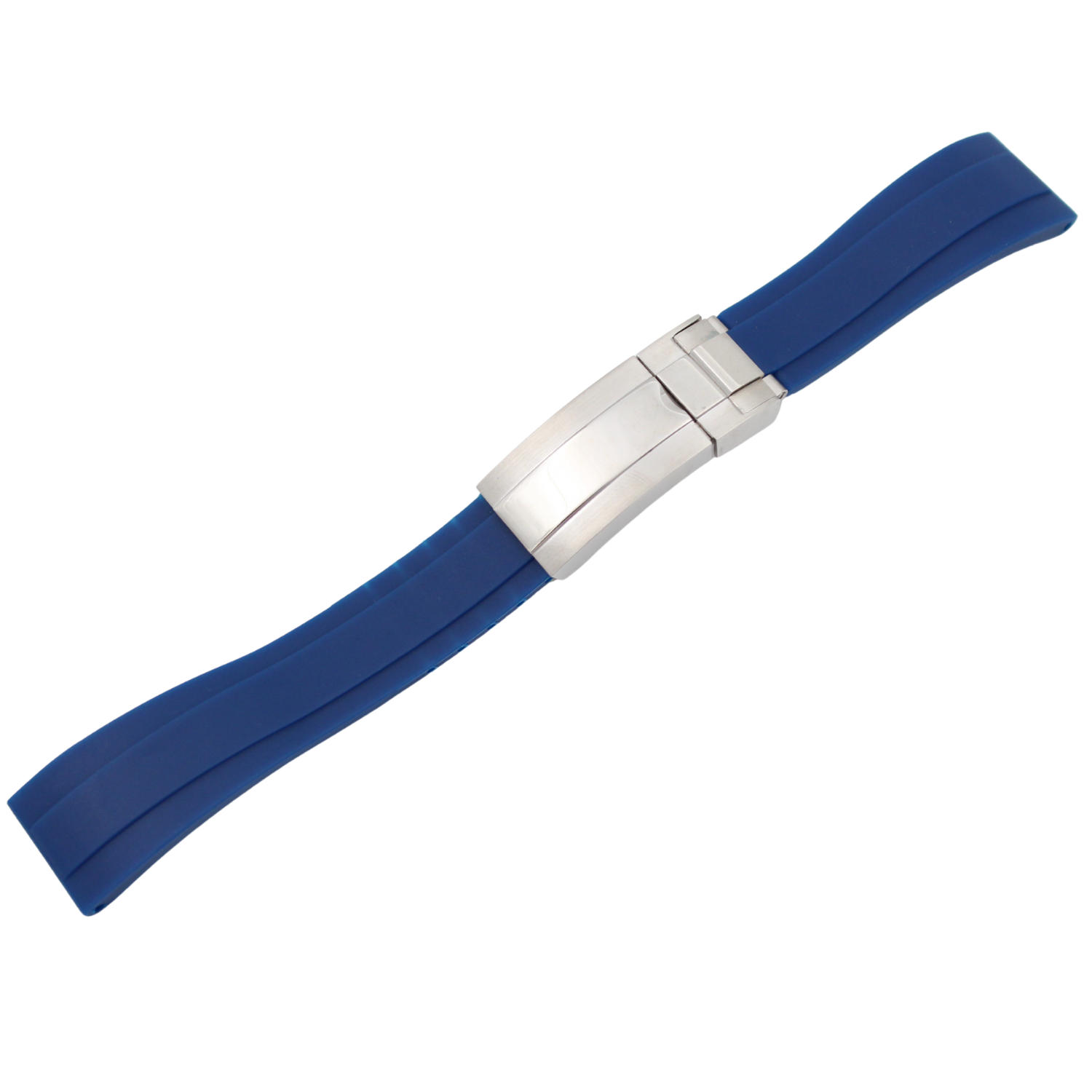 20 mm gummirem - Mørkeblå - sommerfuglespænde