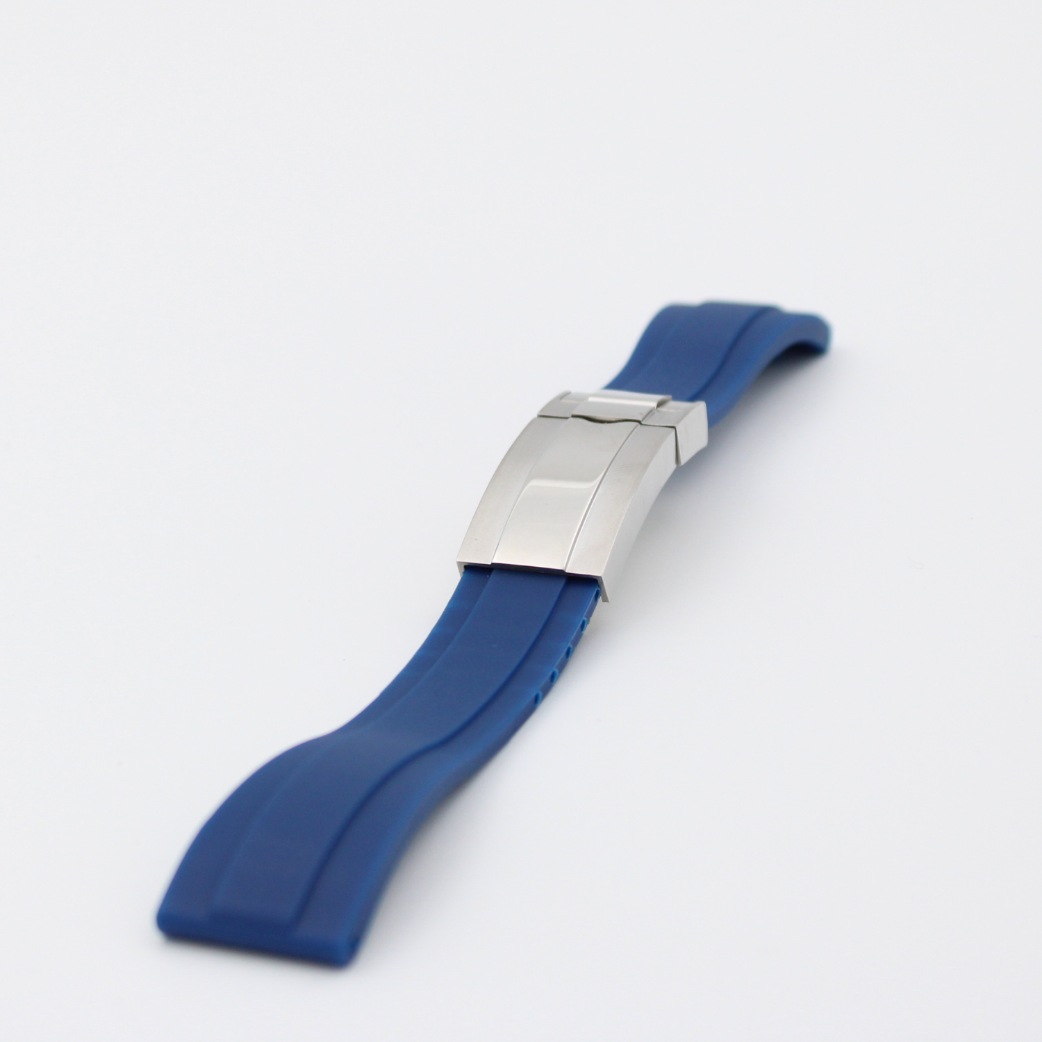 20 mm gummirem - Mørkeblå - sommerfuglespænde