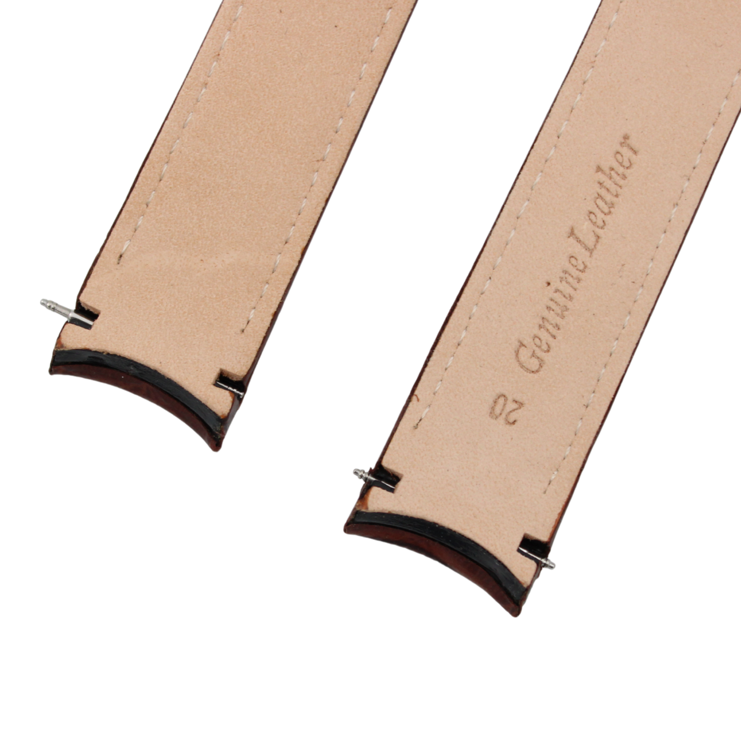 Verona Croco - Buet brun læderrem med alligatorprint