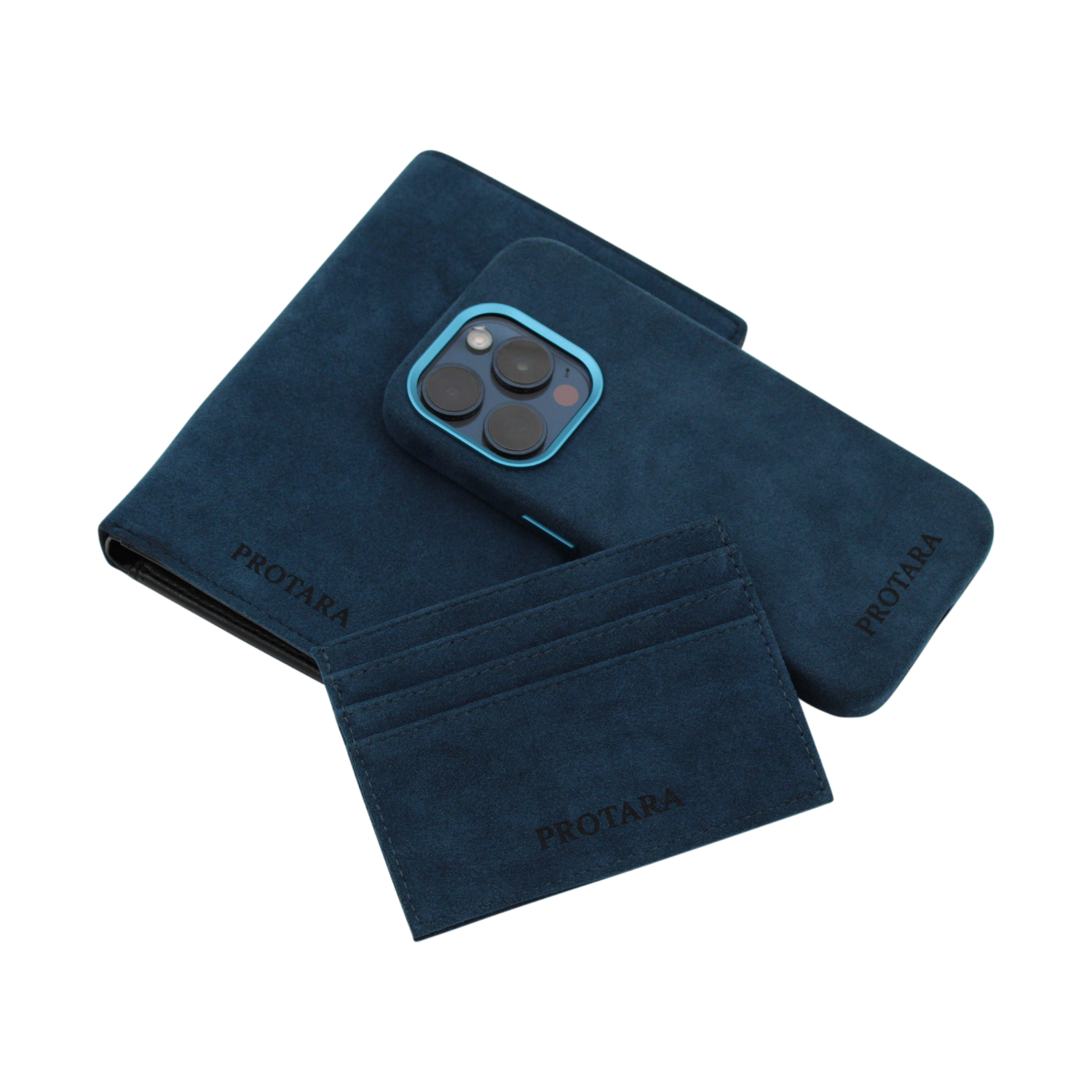 PROTARA Alcantara Passholder - Ocean Voyage Blue