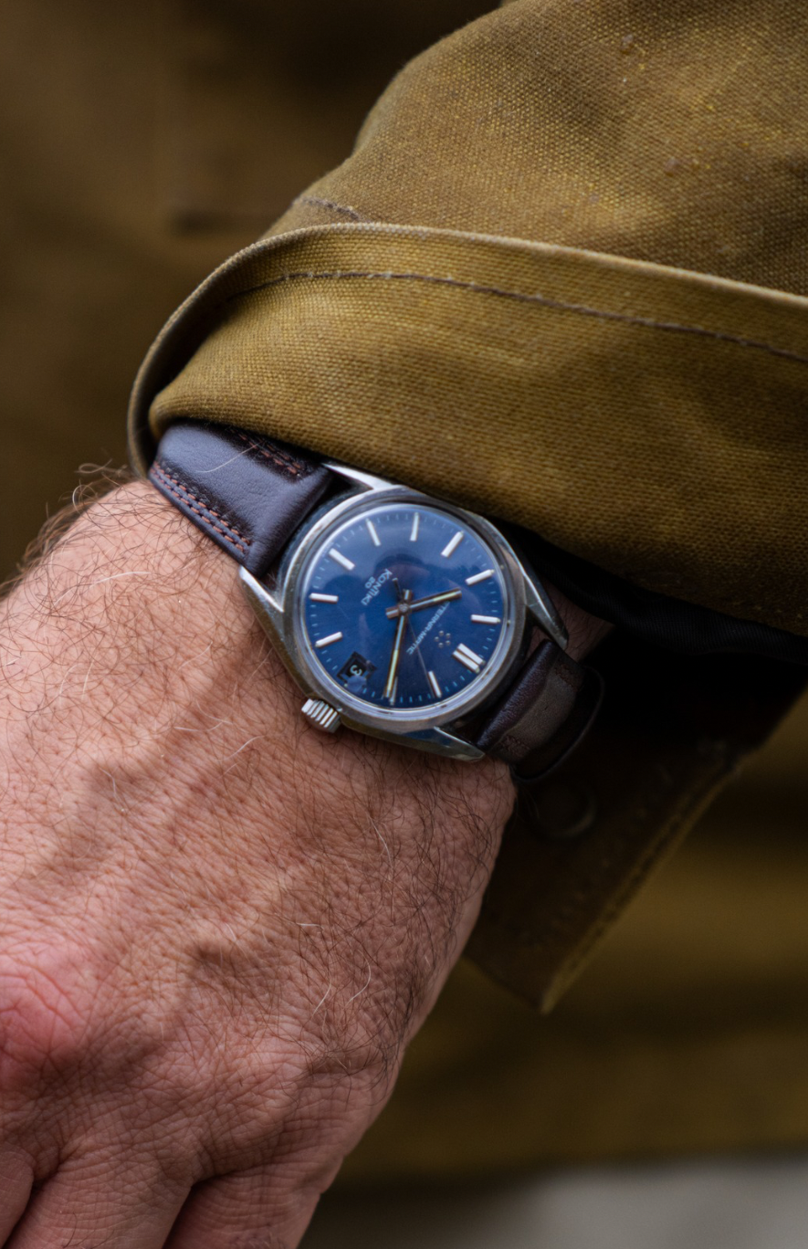 Lyon mørkebrun læderrem