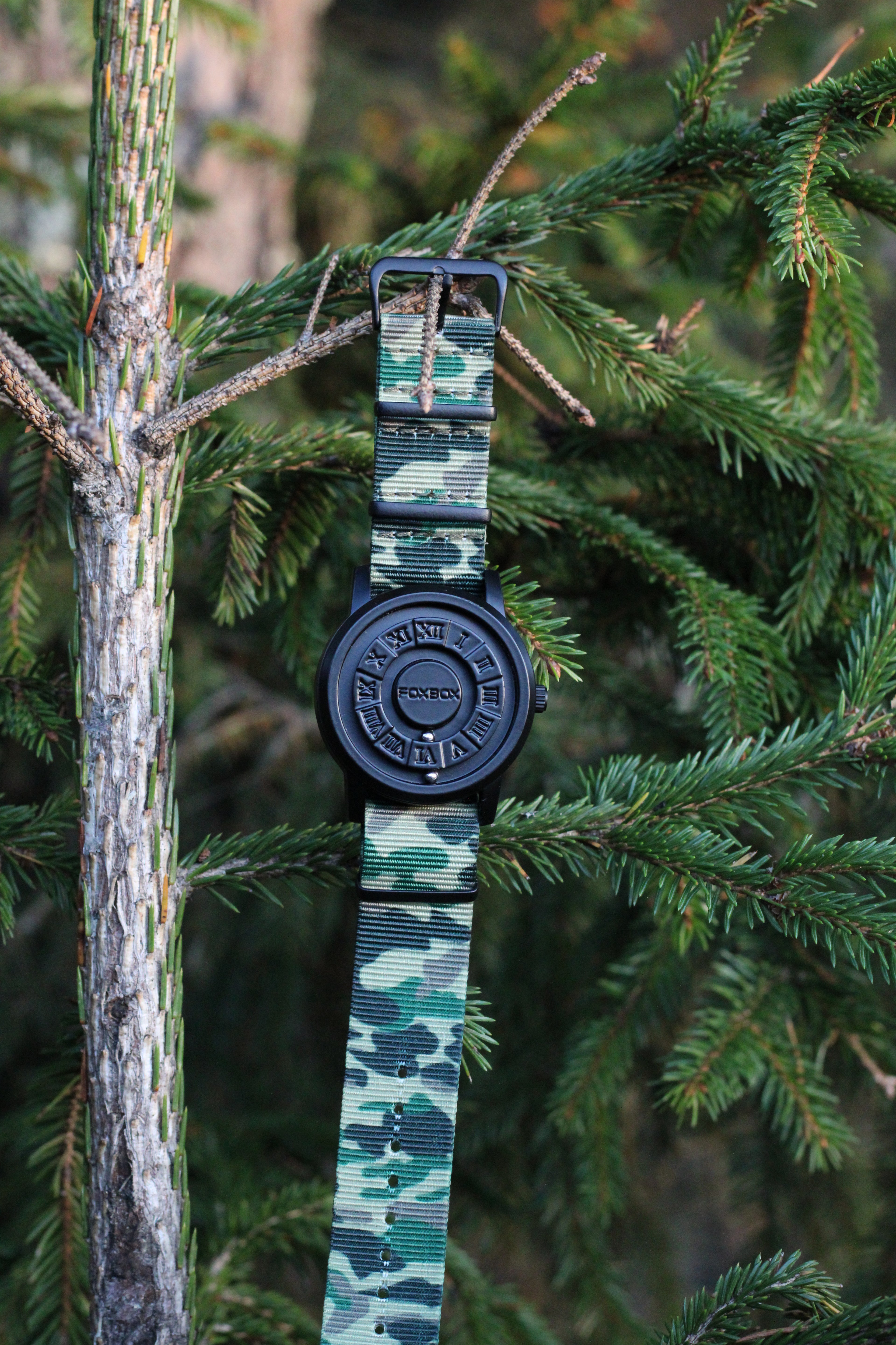 Nato-rem - Woodland camouflage PVD-spænde