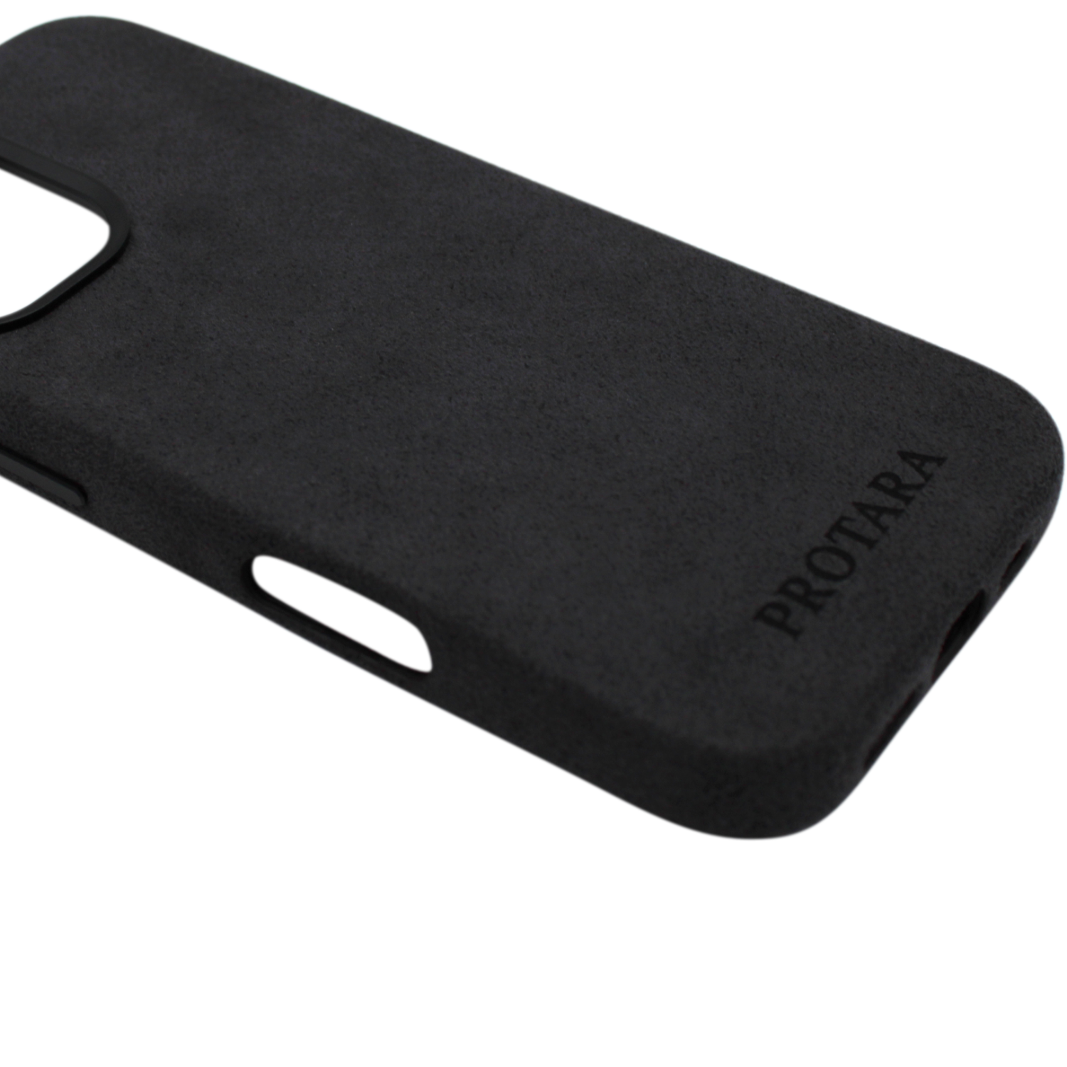 PROTARA Alcantara iPhone 16 deksel - Midnight Jet Black