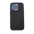 PROTARA Alcantara iPhone 15 Pro cover - Midnatsfarvet Jet Sort