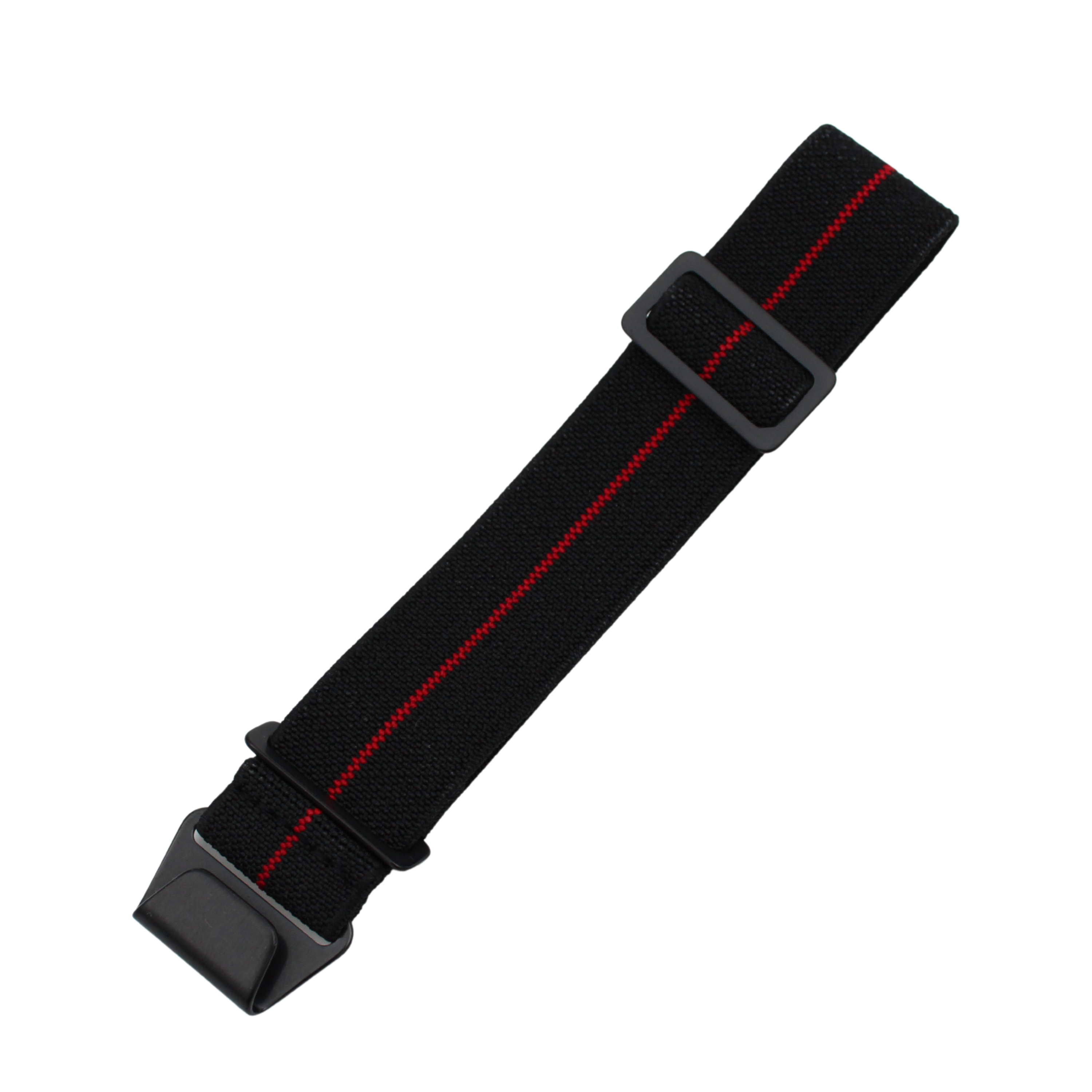 Svart med rød stripe parachute reim - Svart spenne